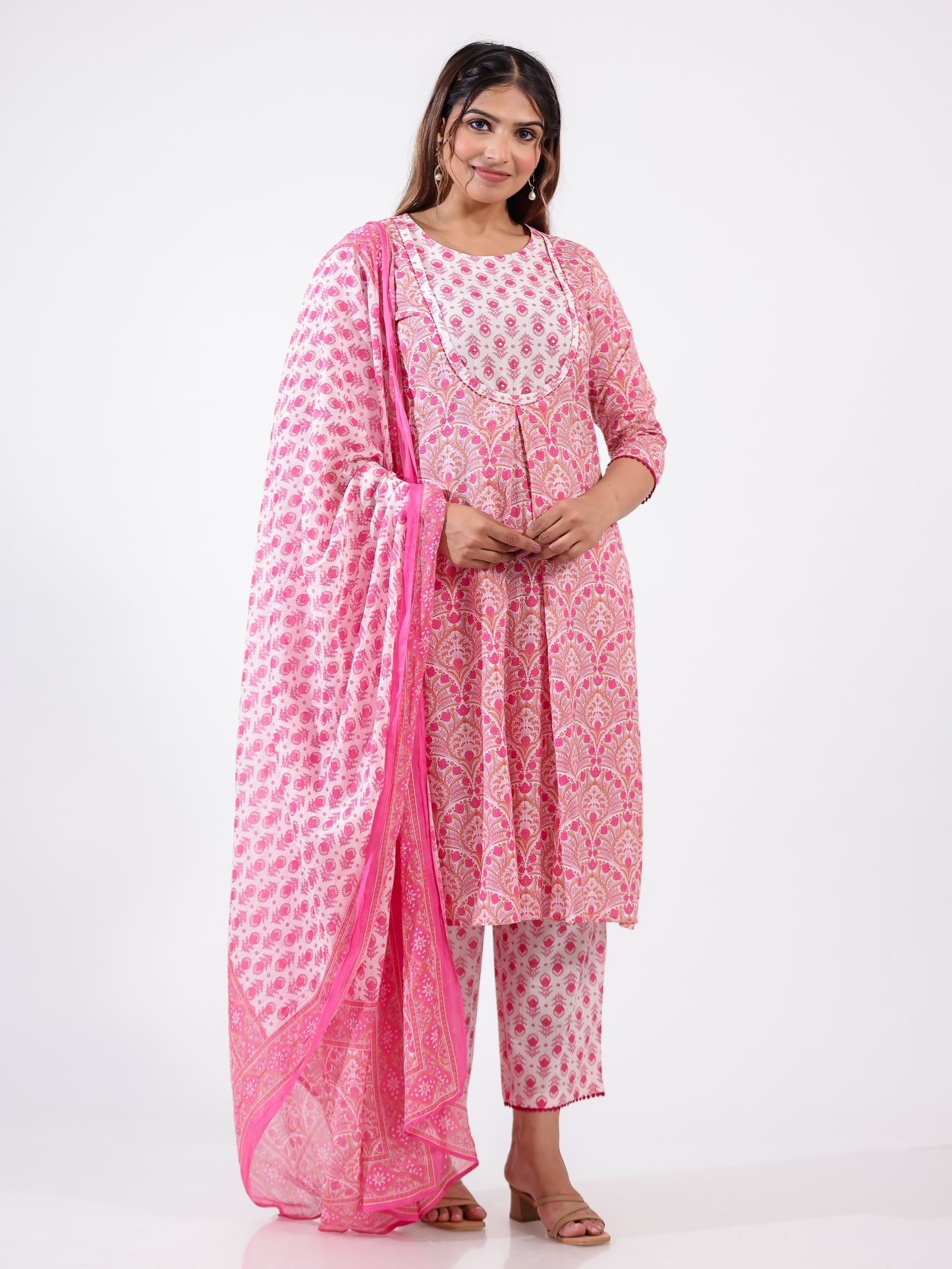 Soft Cotton Floral Kurta