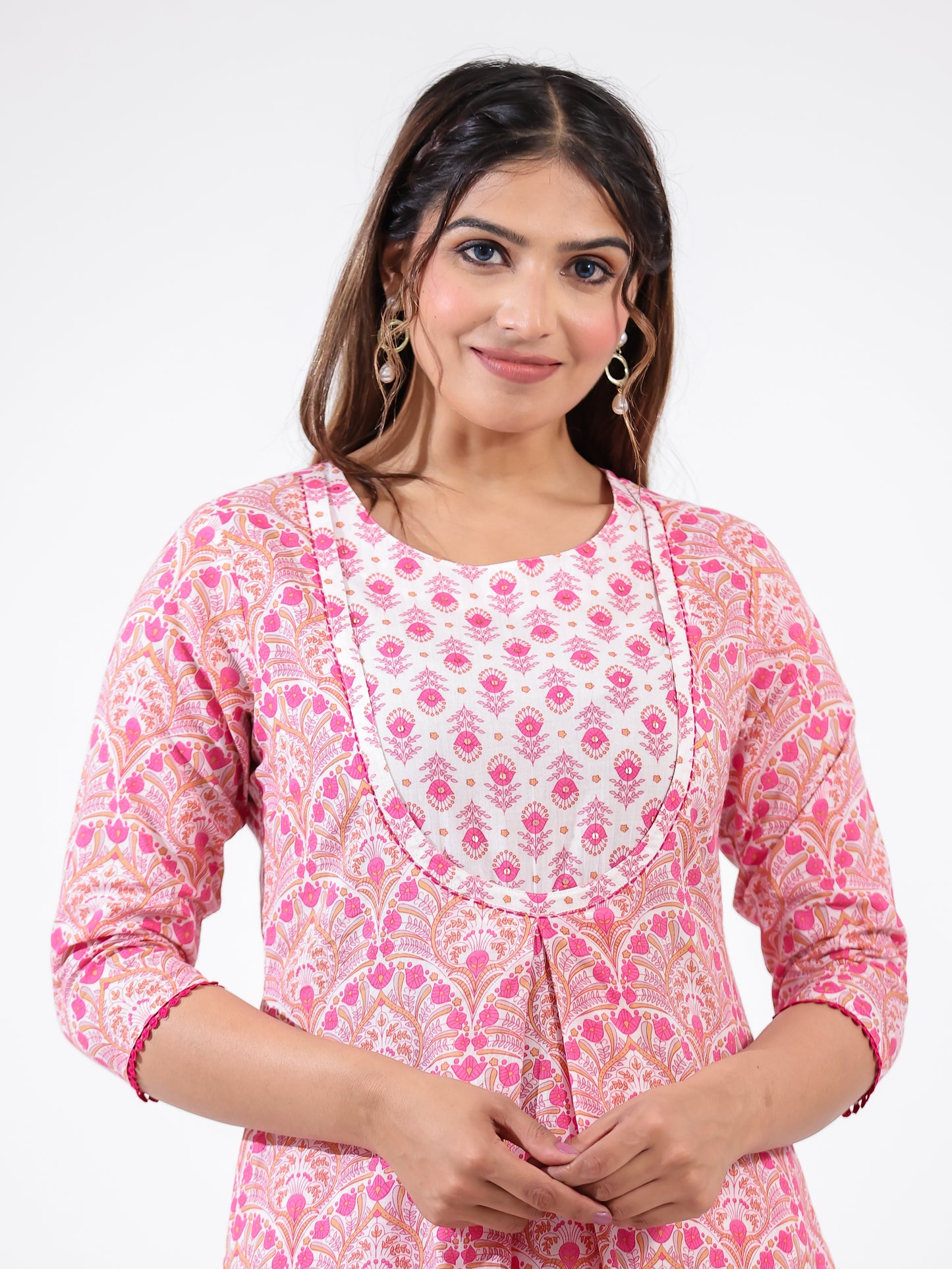 Soft Cotton Floral Kurta