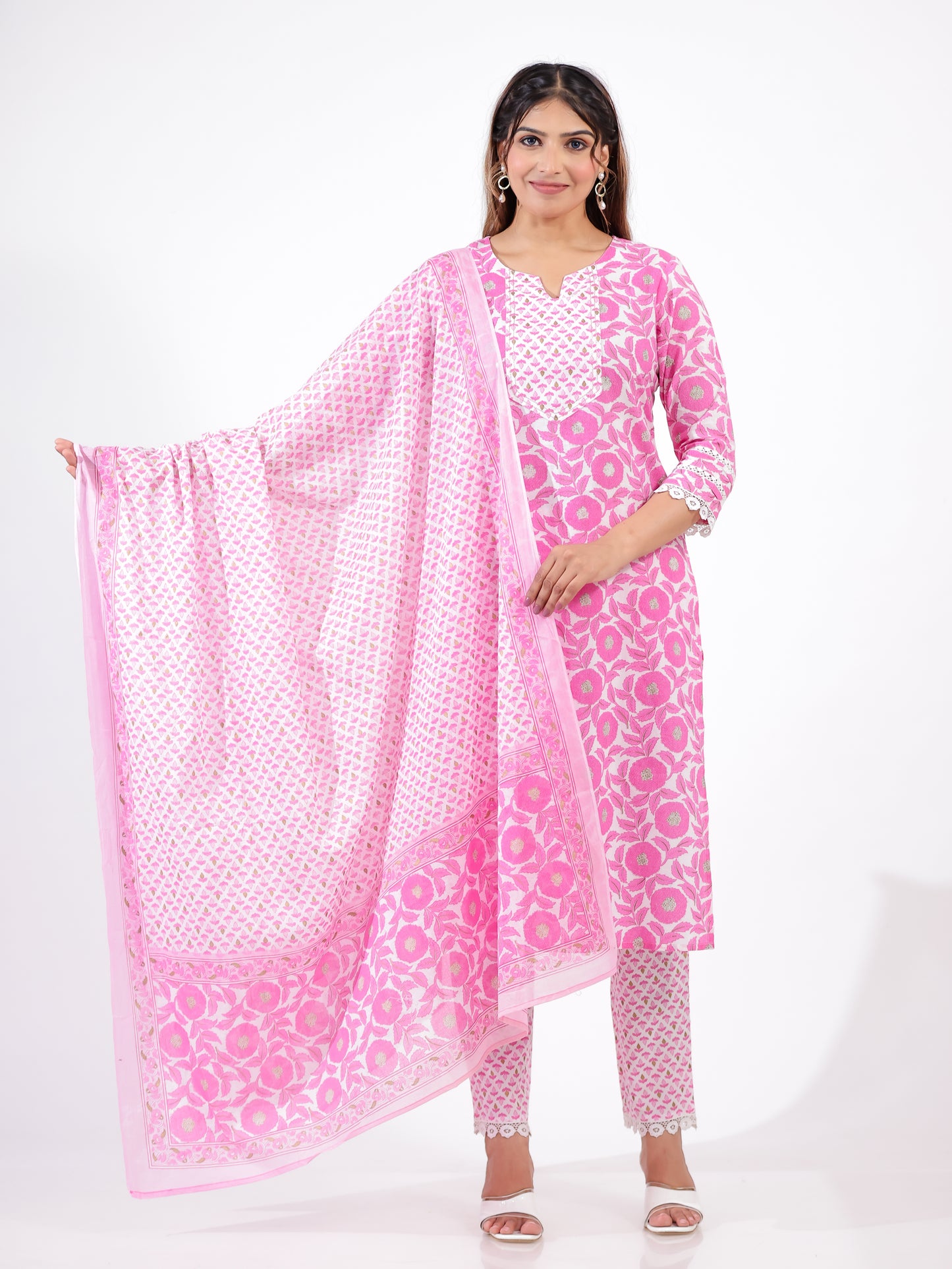 Soft Cotton Floral Kurta