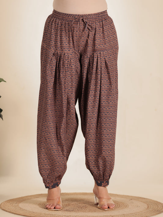 Soft Cotton Floral Grey Salwar
