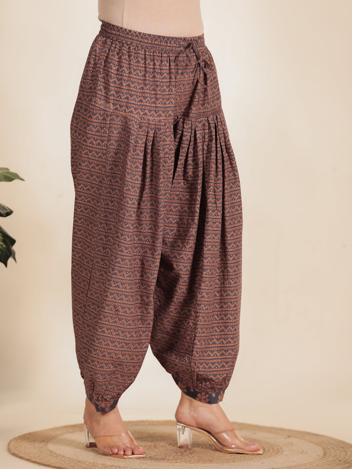 Soft Cotton Floral Straight Grey Kurta