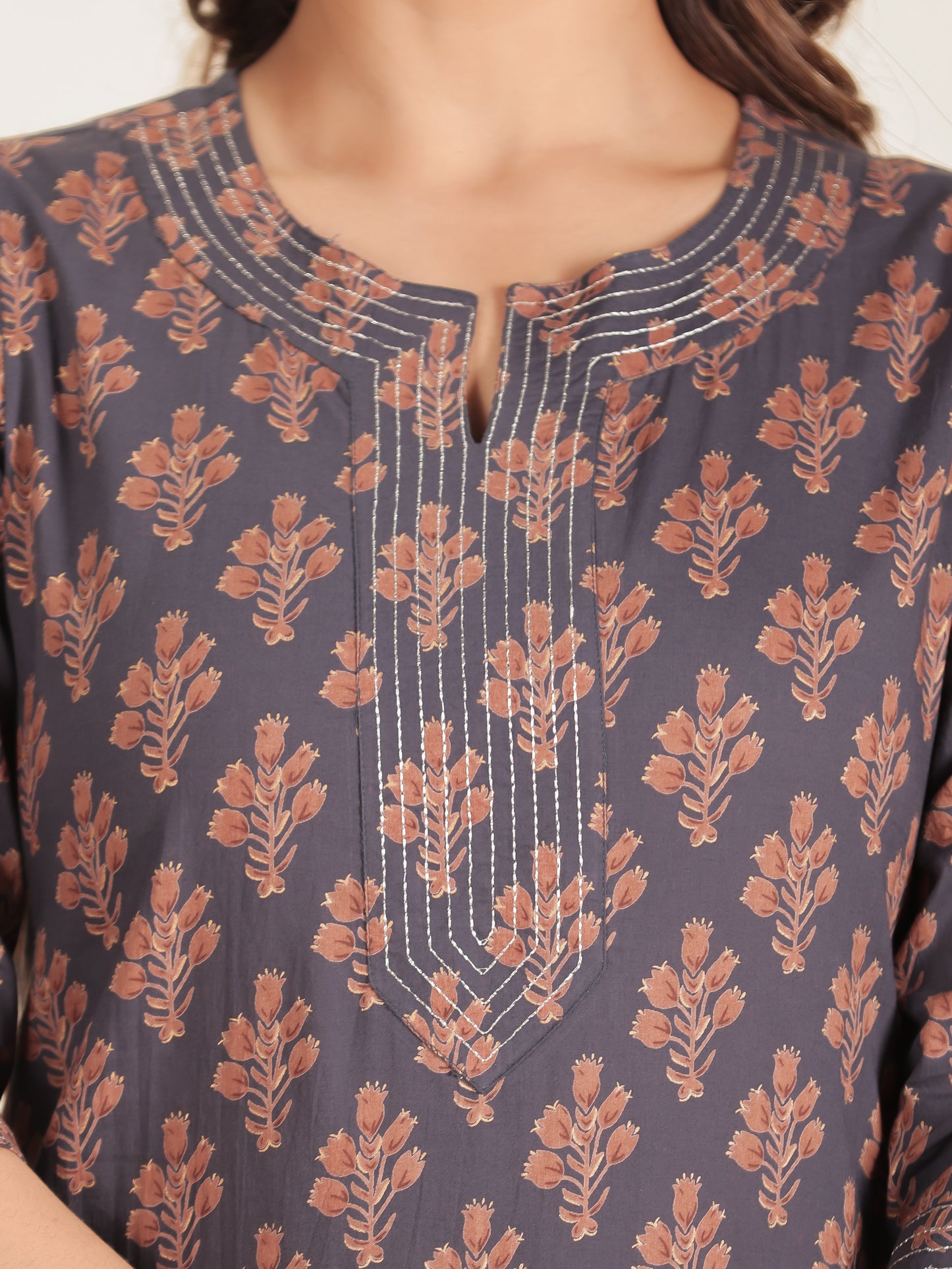 Soft Cotton Floral Kurta