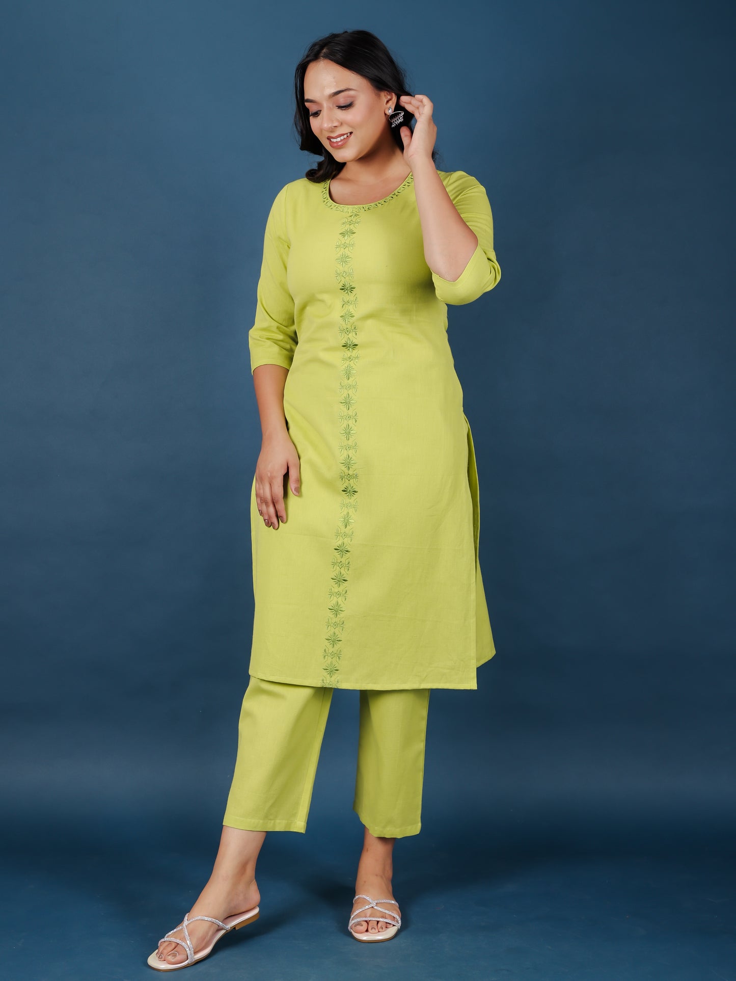 Linen Cotton Solid Kurta