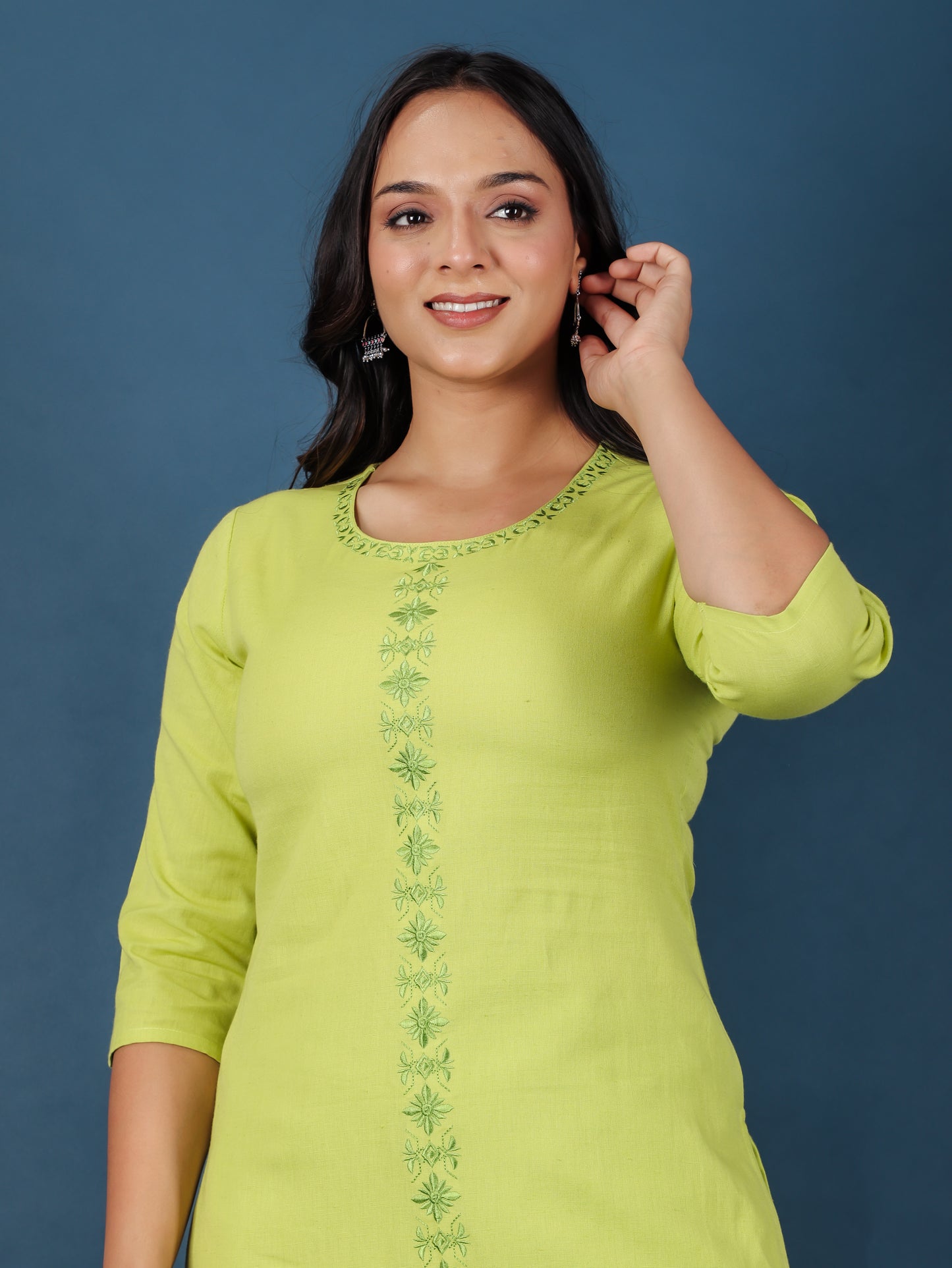 Linen Cotton Solid Kurta