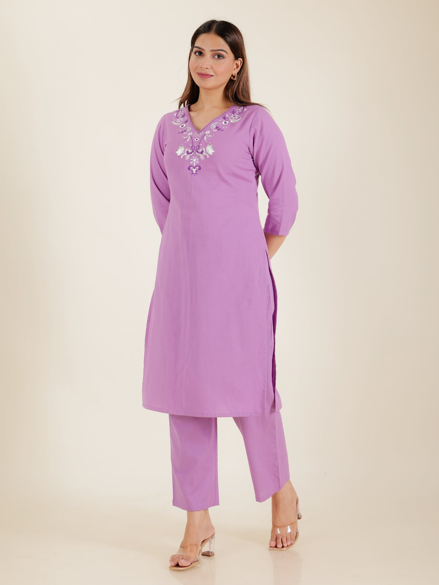 Linen Cotton Solid Kurta