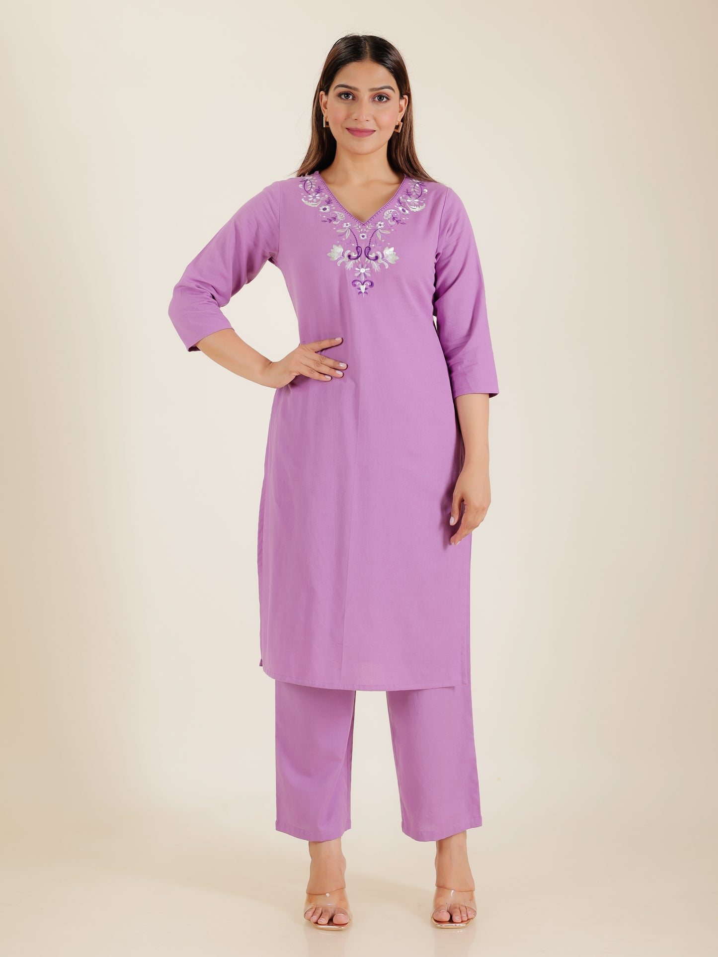 Linen Cotton Solid Kurta