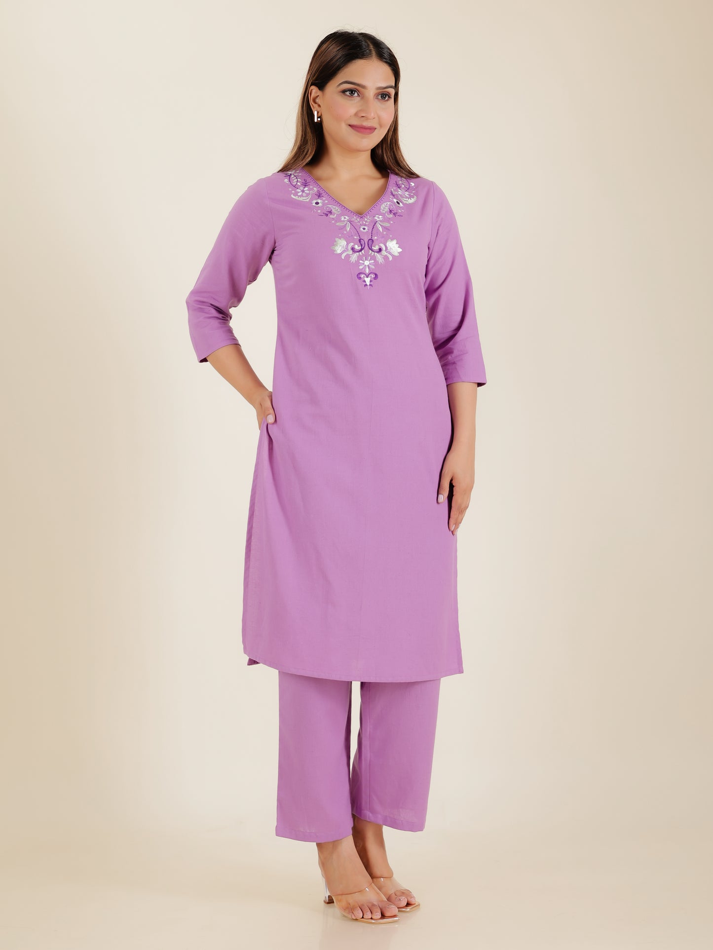 Linen Cotton Solid Kurta