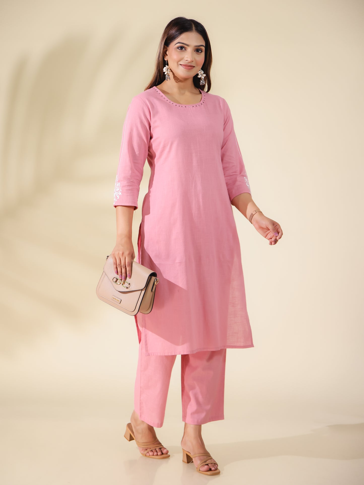 Khadi Cotton Solid Kurta