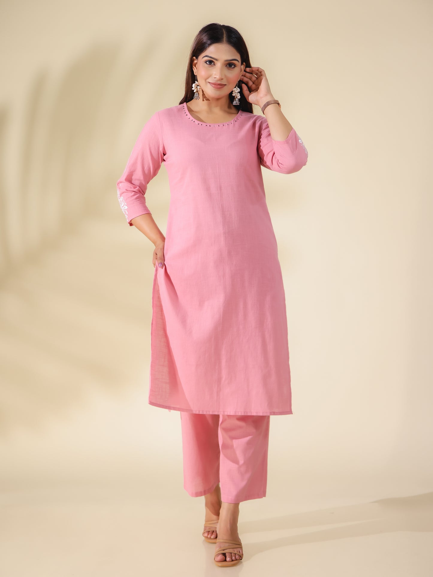 Khadi Cotton Solid Kurta