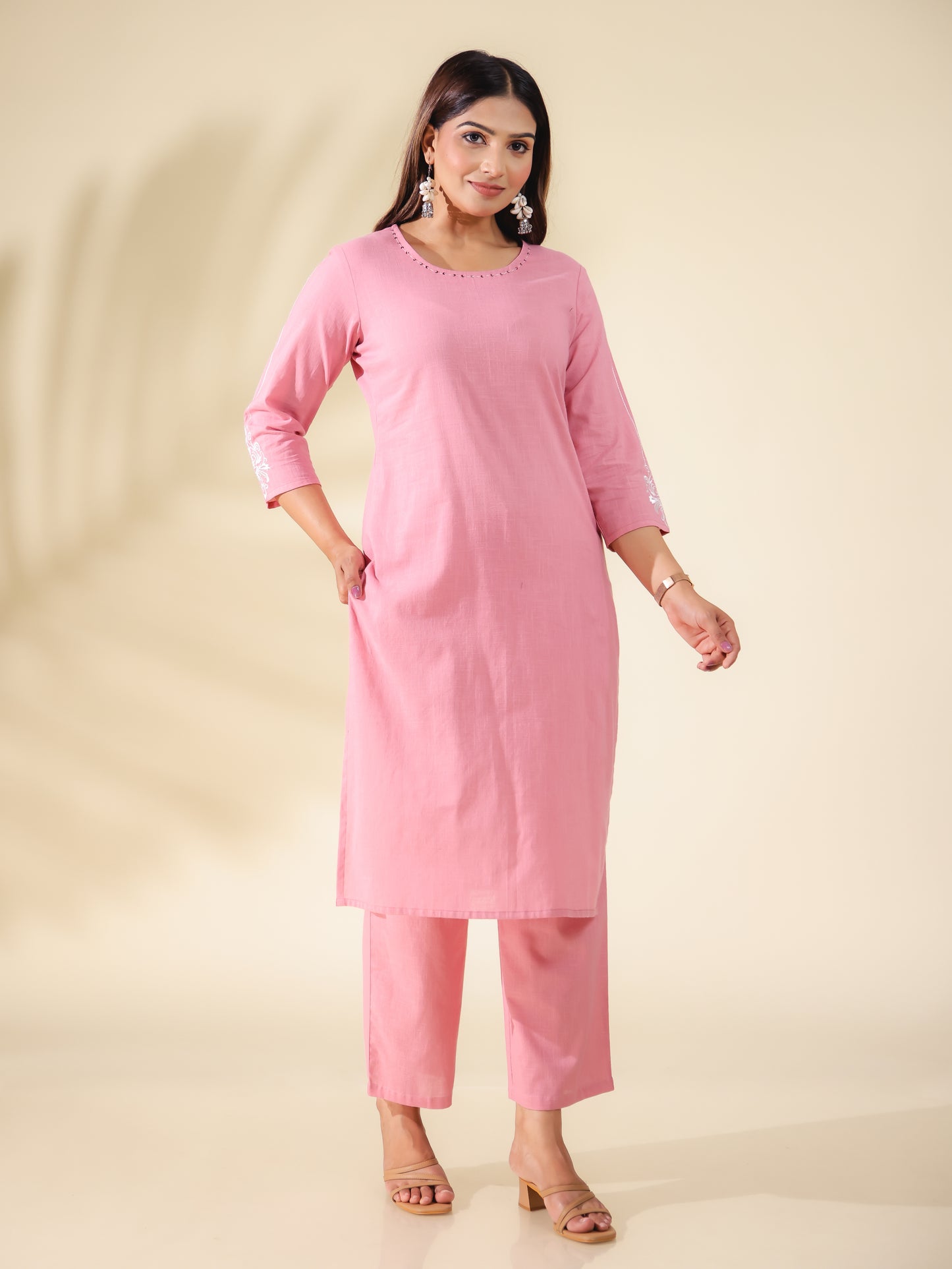 Khadi Cotton Solid Kurta