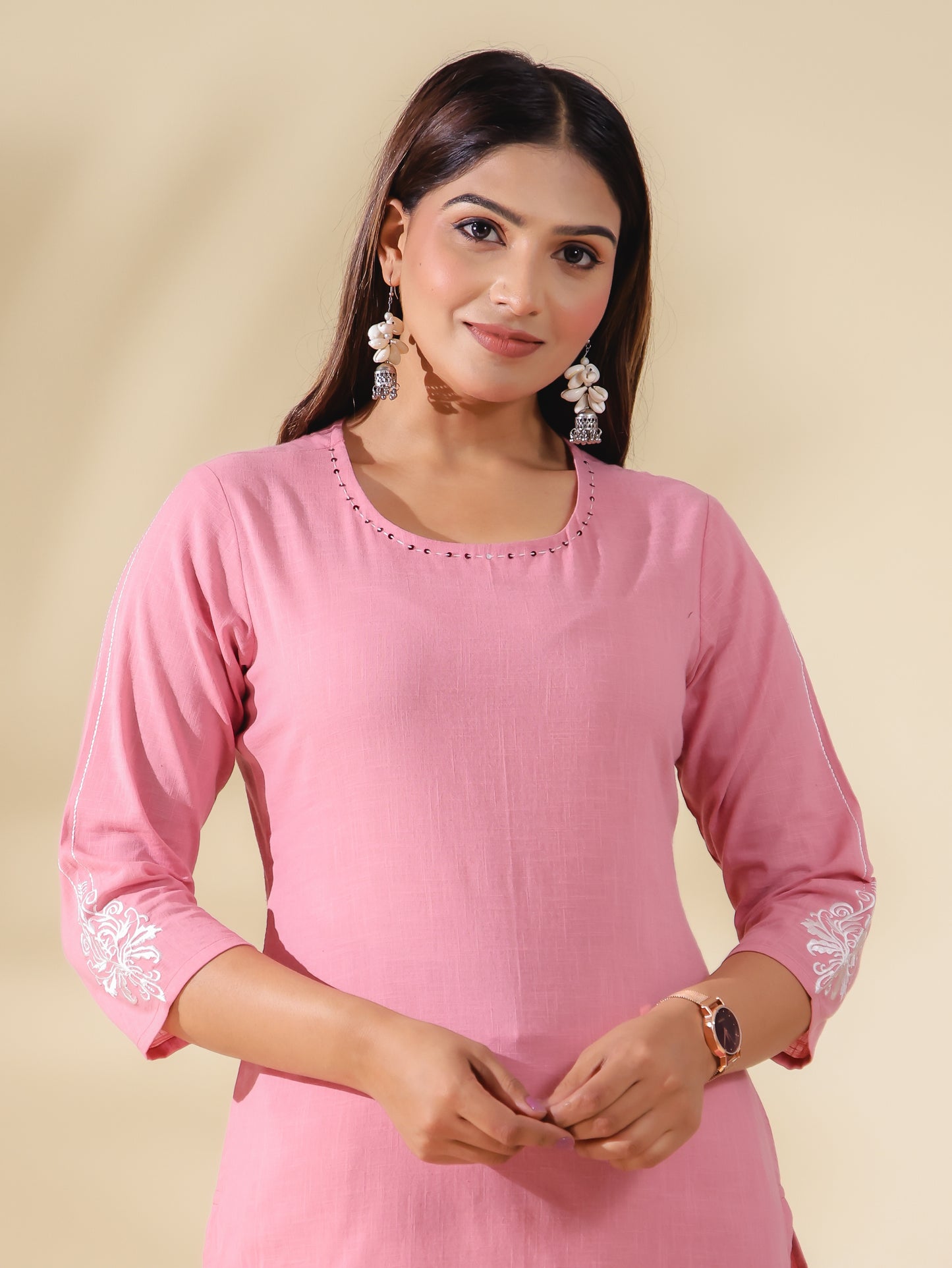 Khadi Cotton Solid Kurta