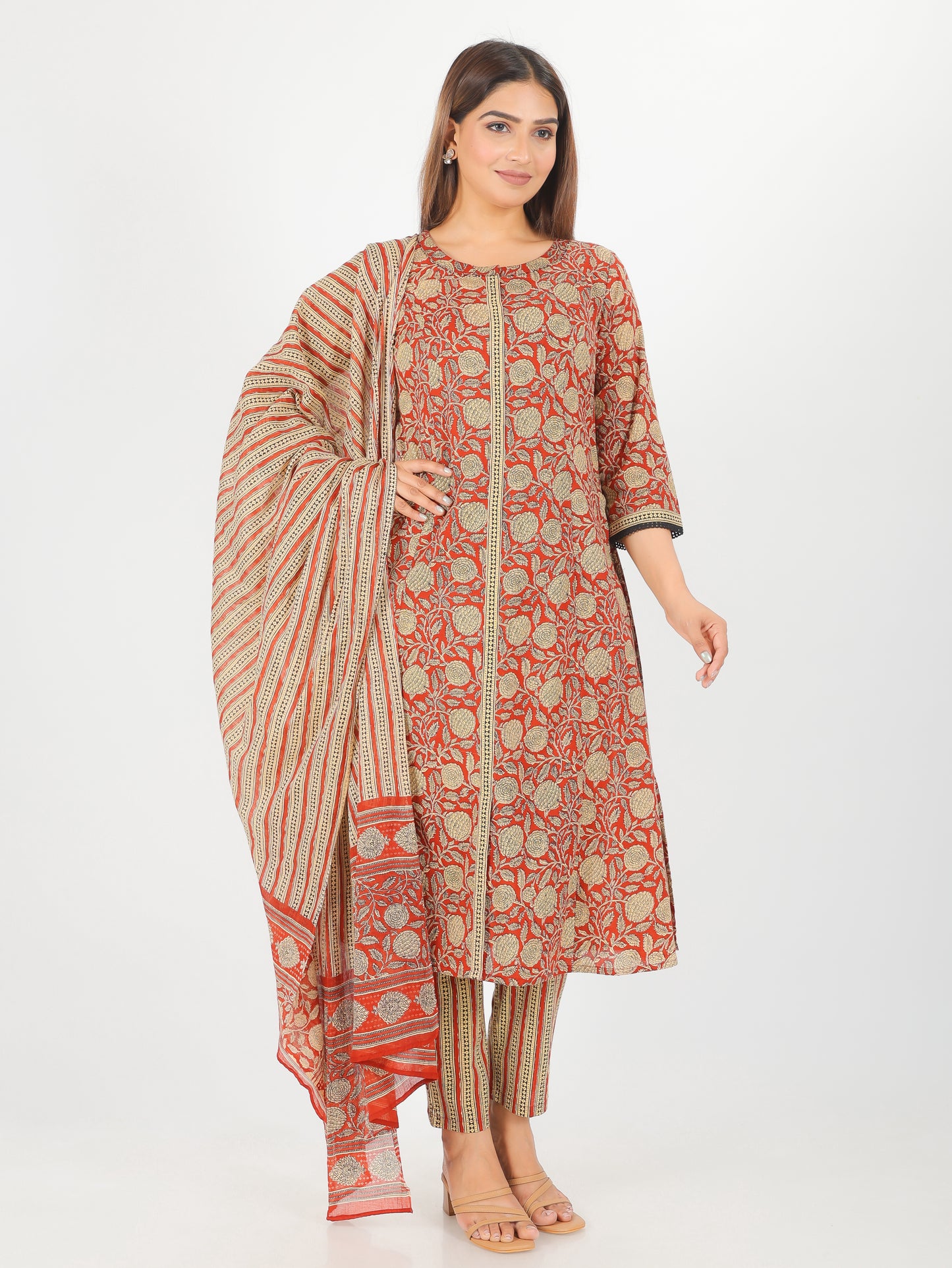 Voile Cotton Striped Dupatta