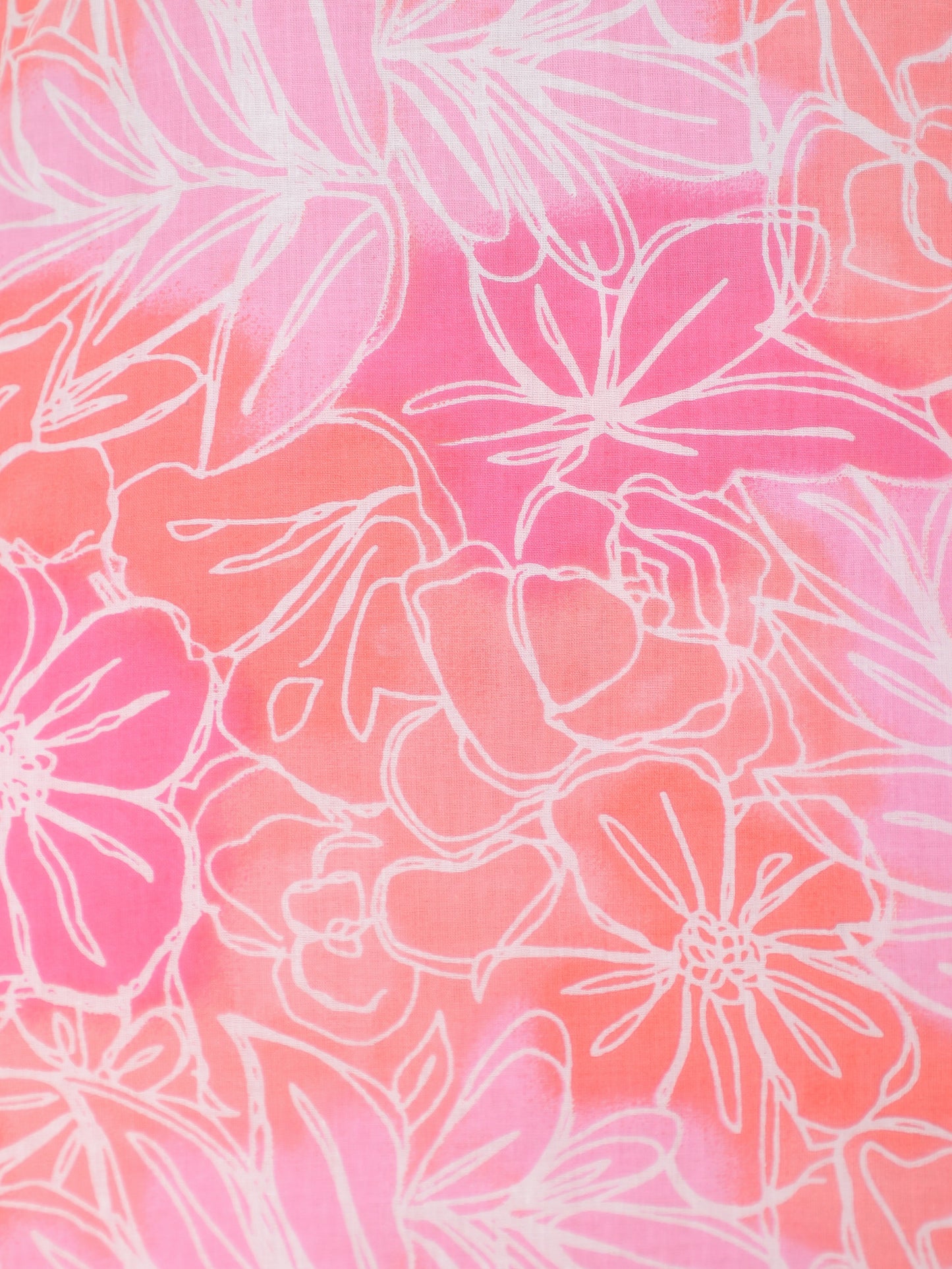 Embroidered Soft Cotton Floral Straight Pink Kurta