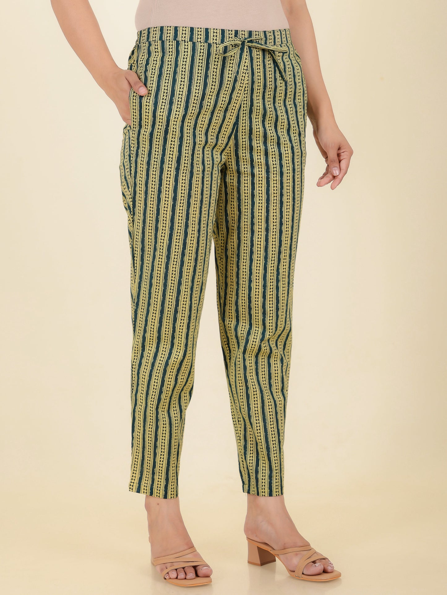 Soft Cotton Striped Pant