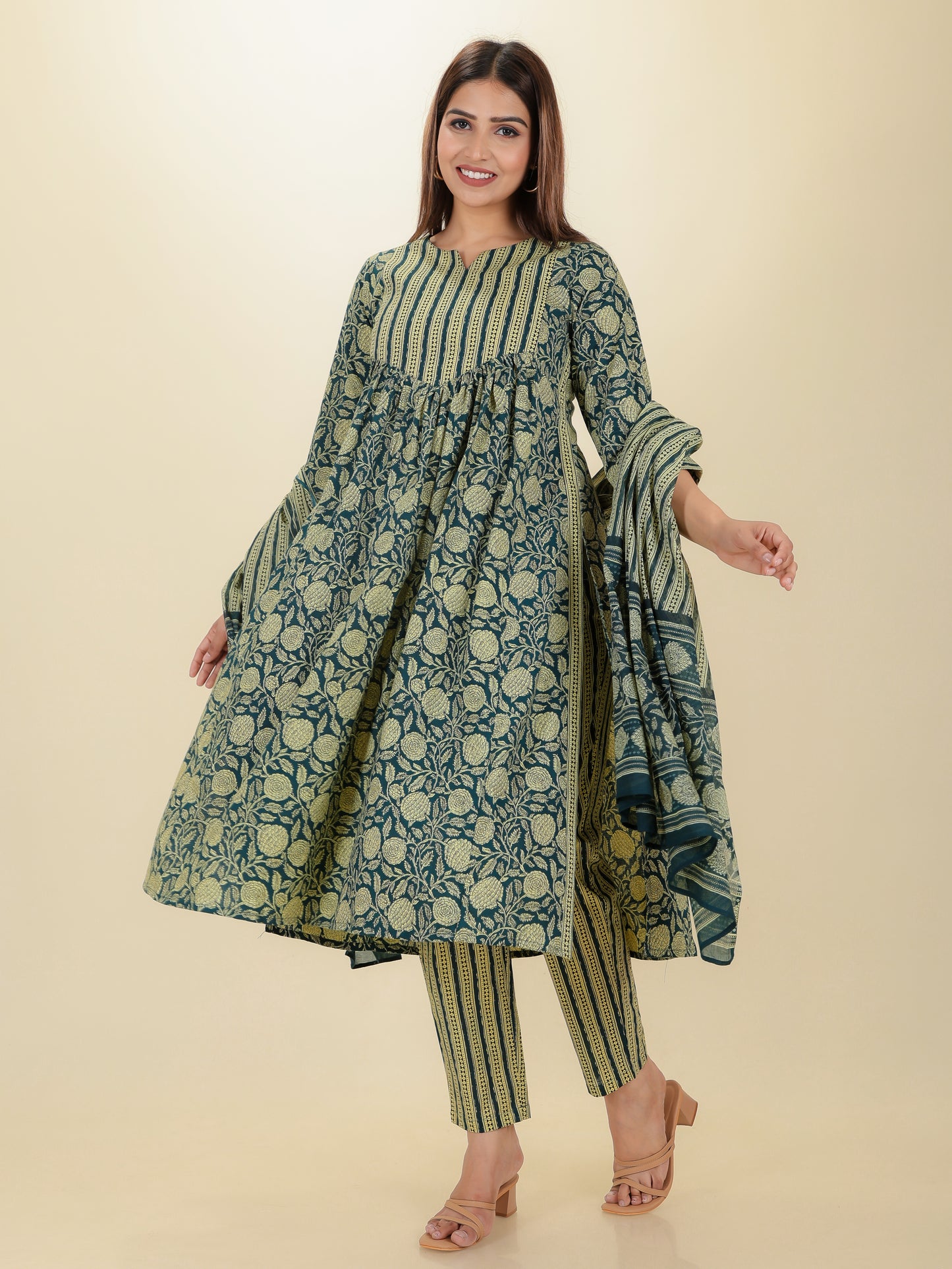 Soft Cotton Block Kurta