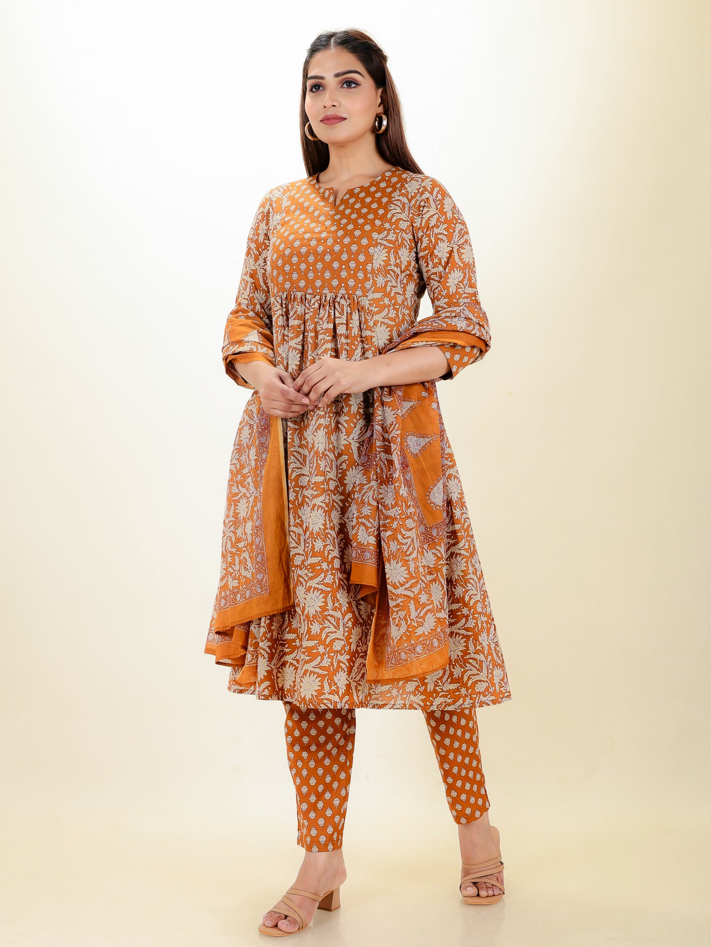 Soft Cotton Floral Kurta