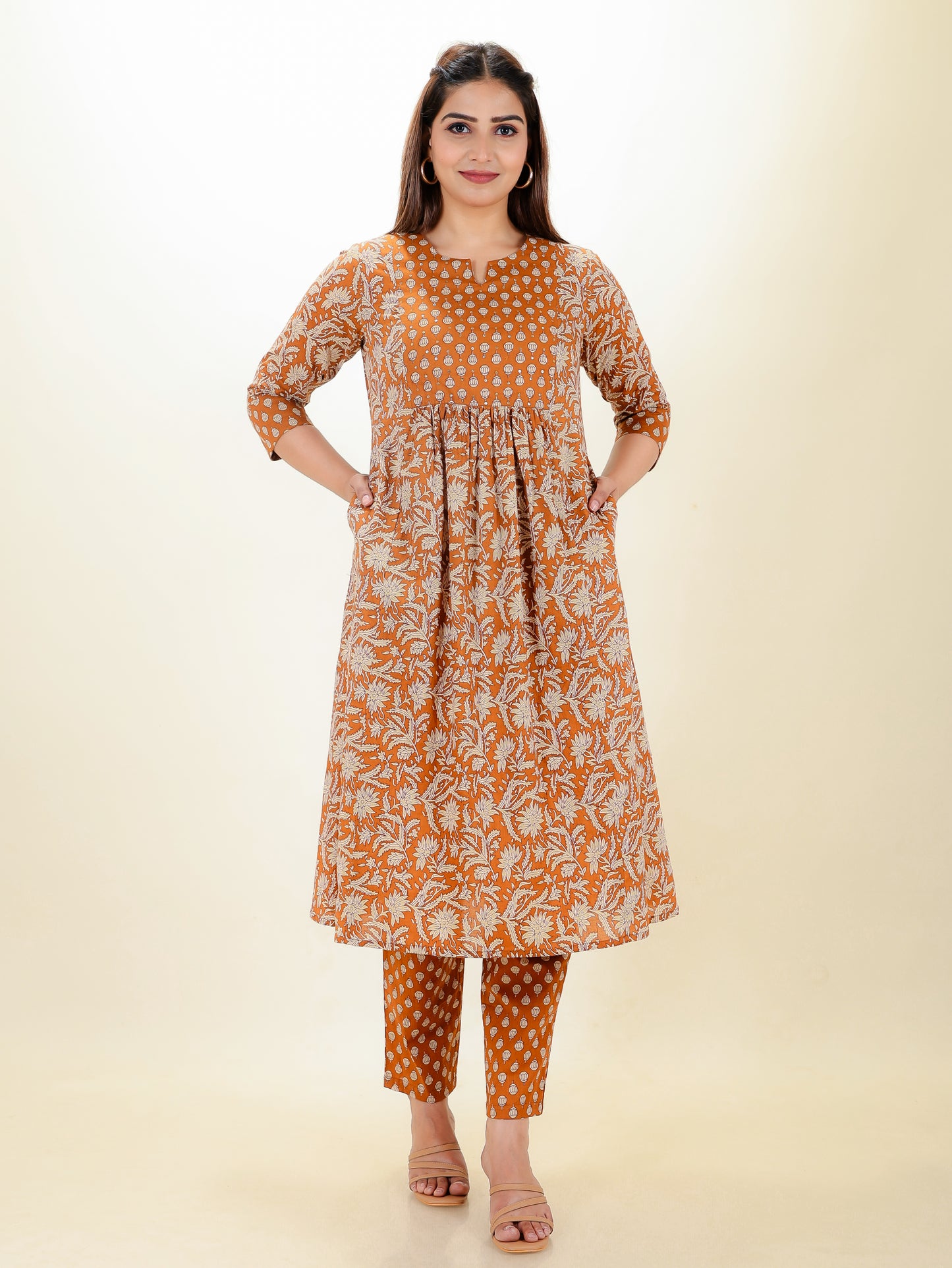 Soft Cotton Floral Kurta