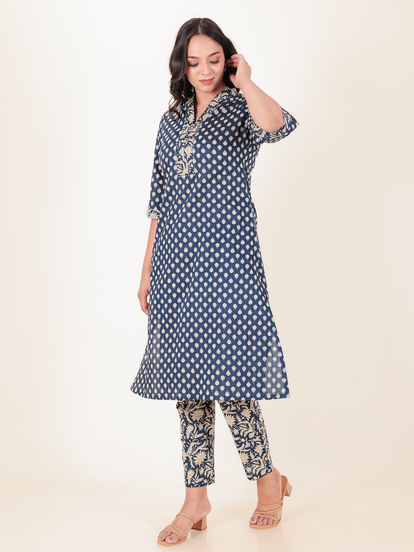 Soft Cotton Ajrakh Kurta