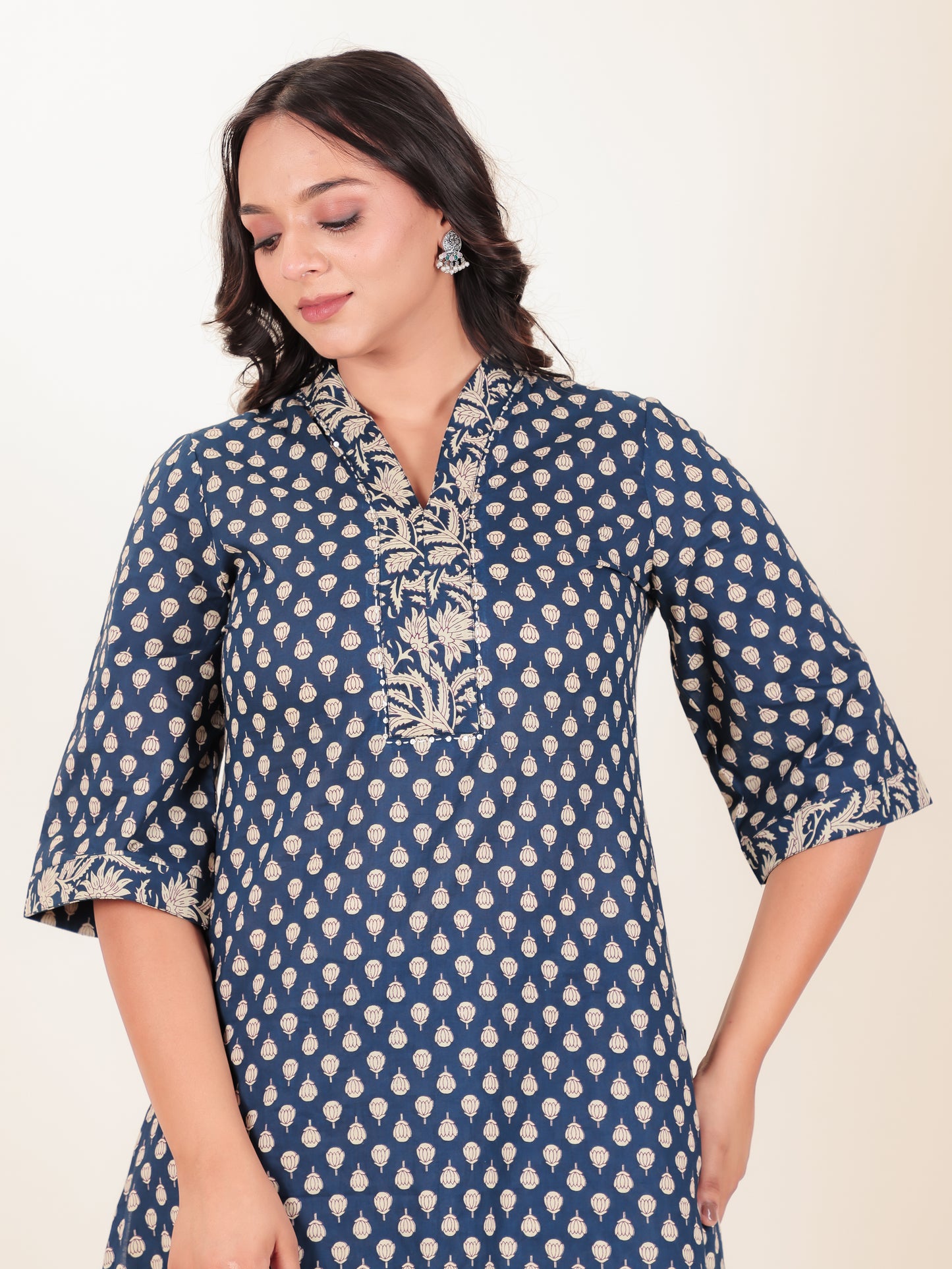 Soft Cotton Ajrakh Kurta