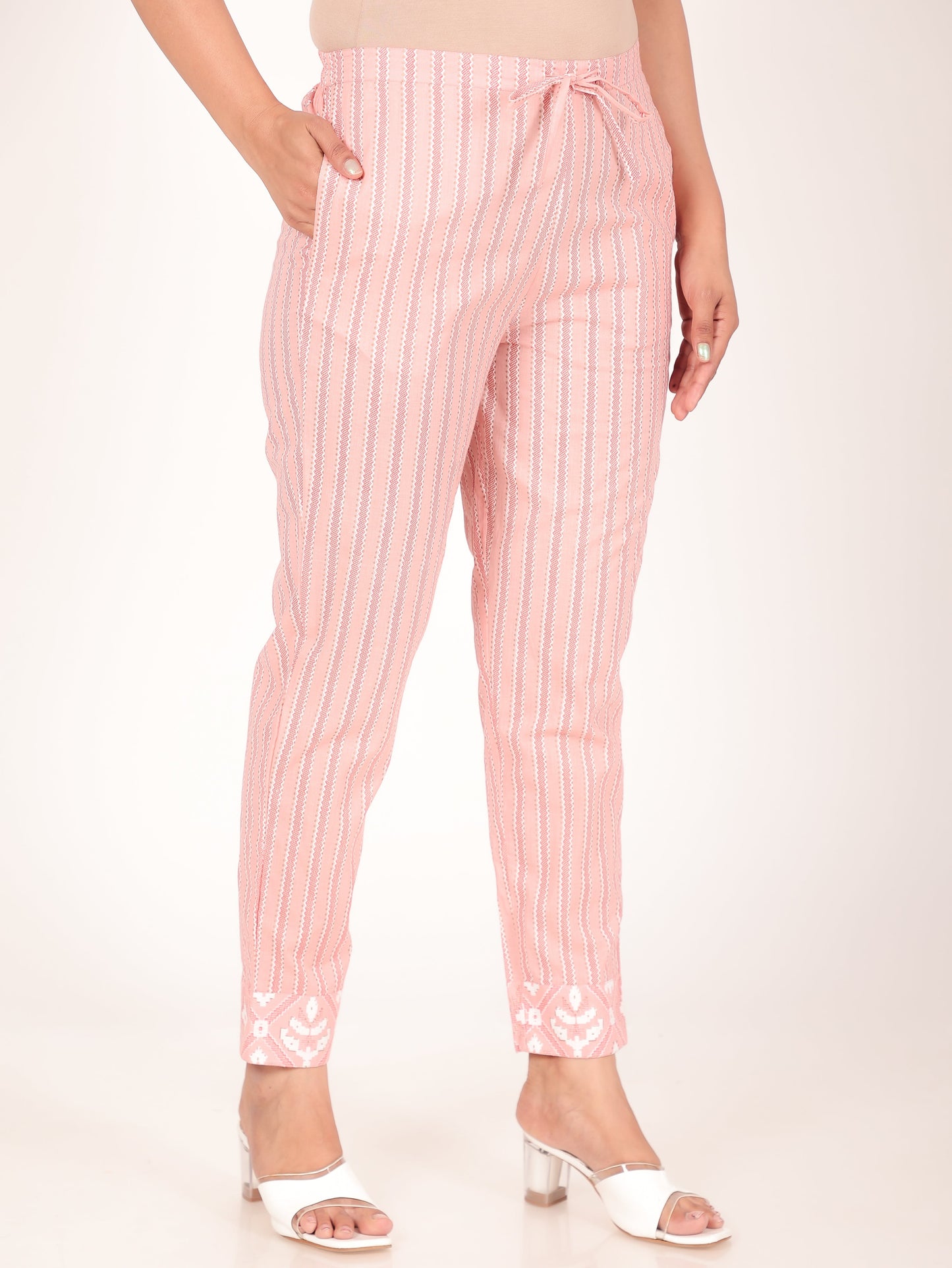 Soft Cotton Striped Pant