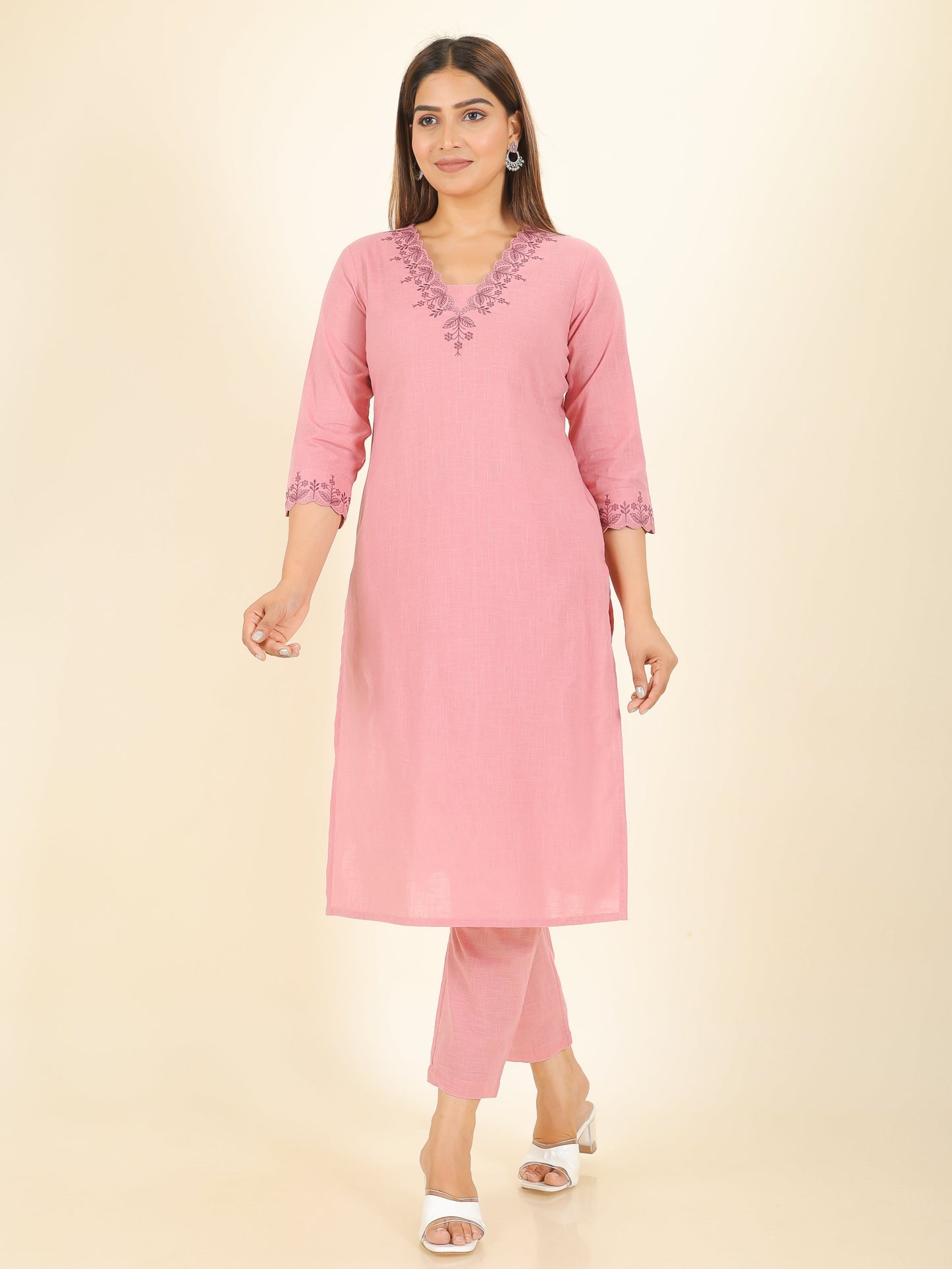 Khadi Cotton Solid Kurta