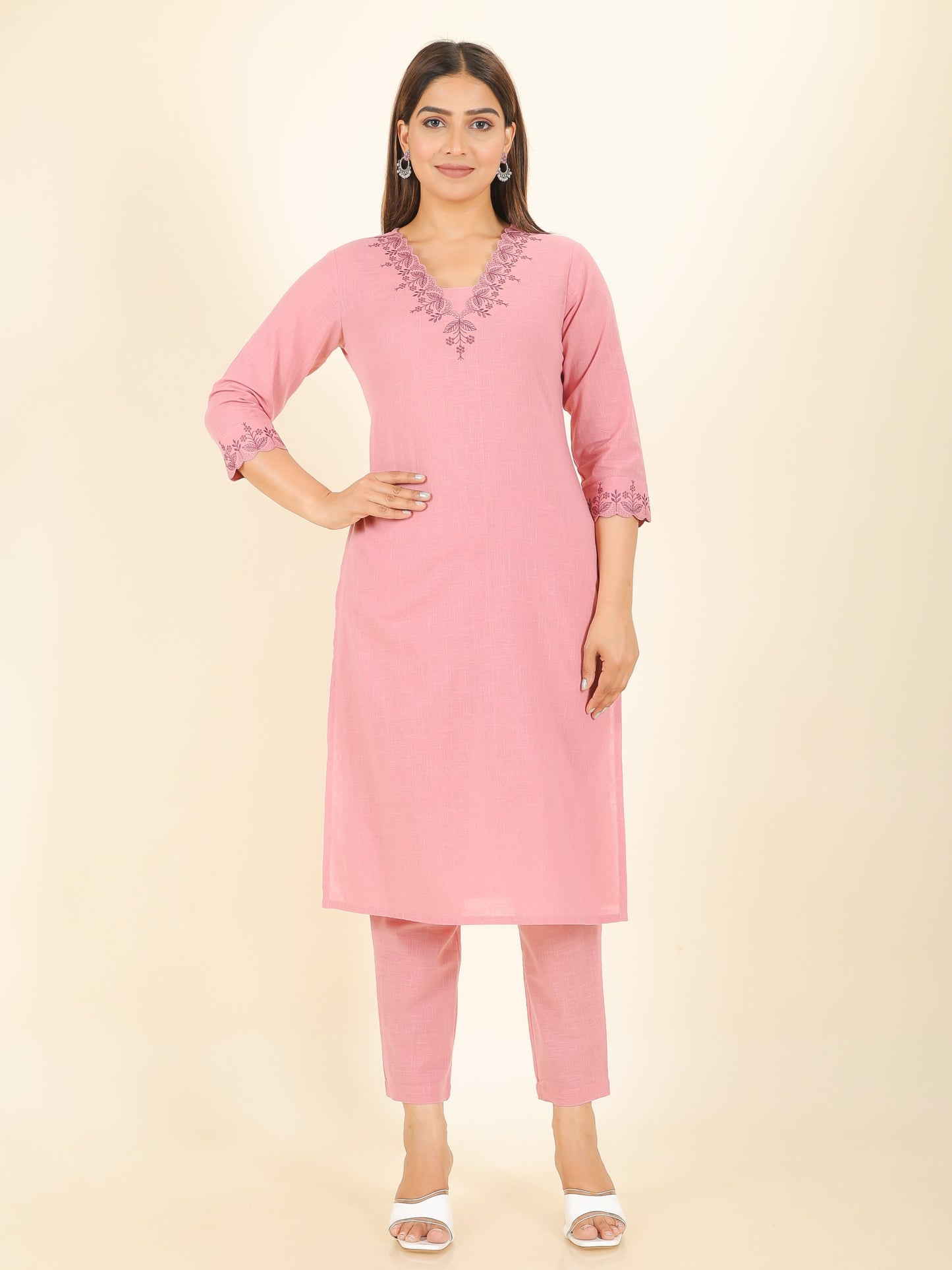 Khadi Cotton Solid Kurta