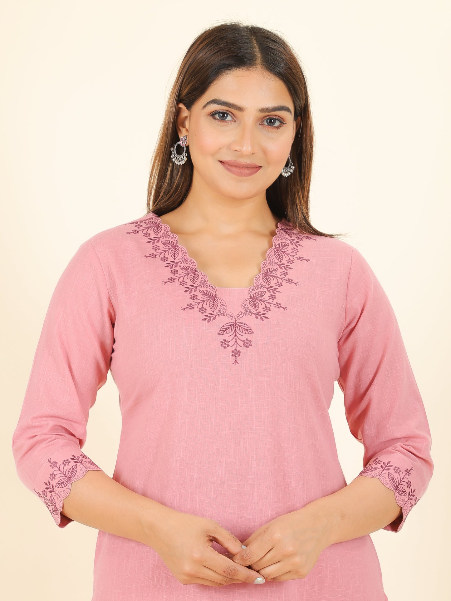 Khadi Cotton Solid Kurta