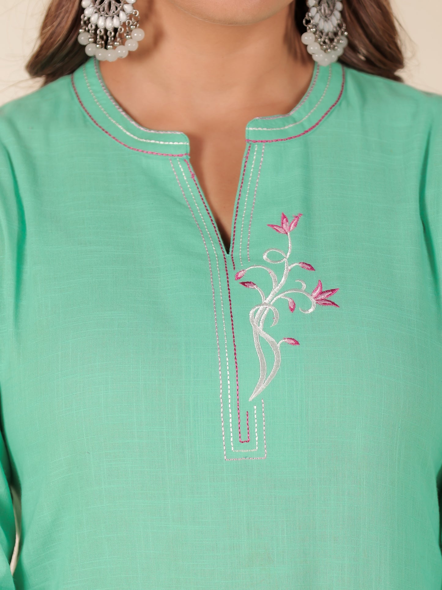 Khadi Cotton Solid Kurta