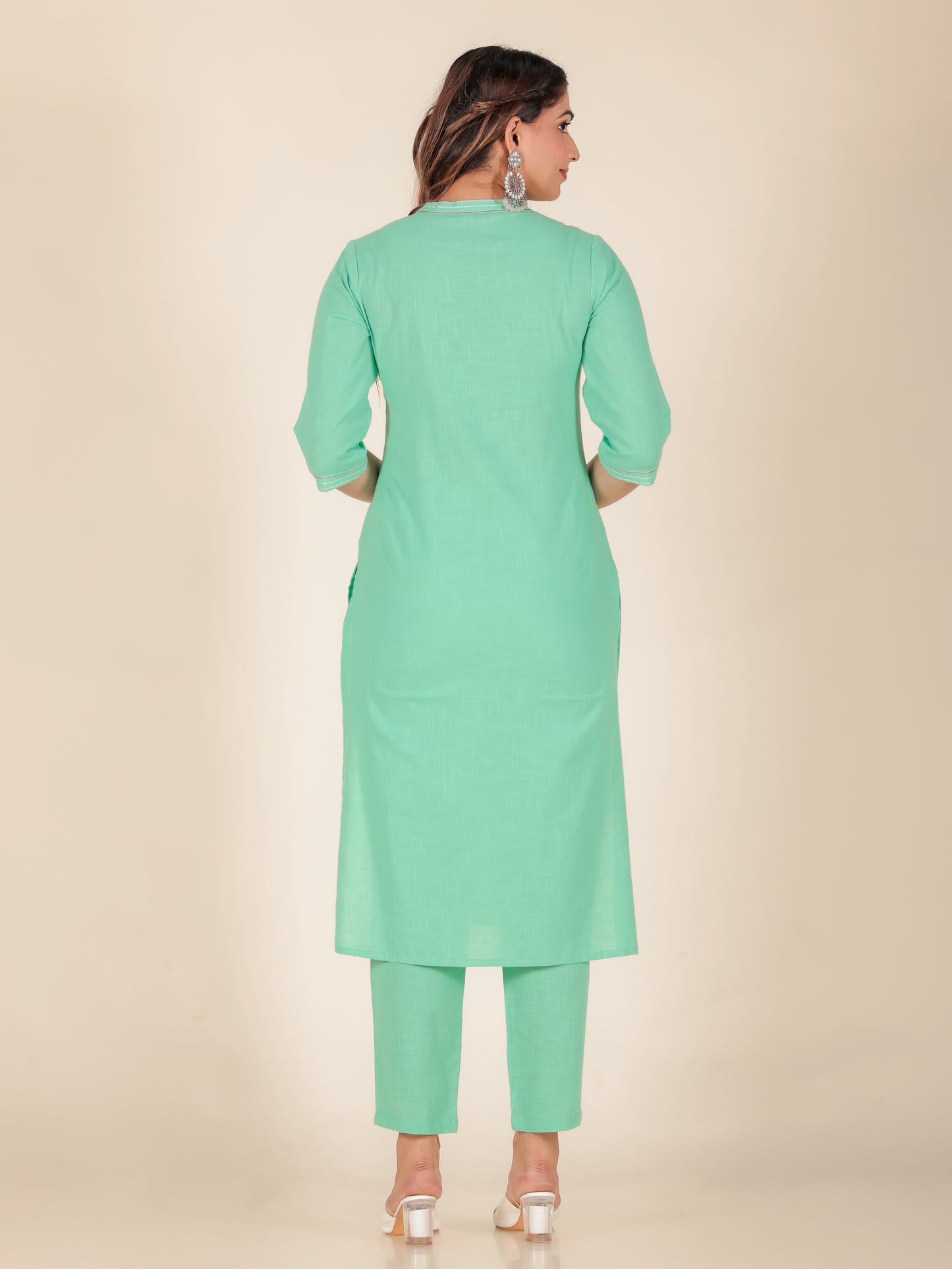 Khadi Cotton Solid Kurta