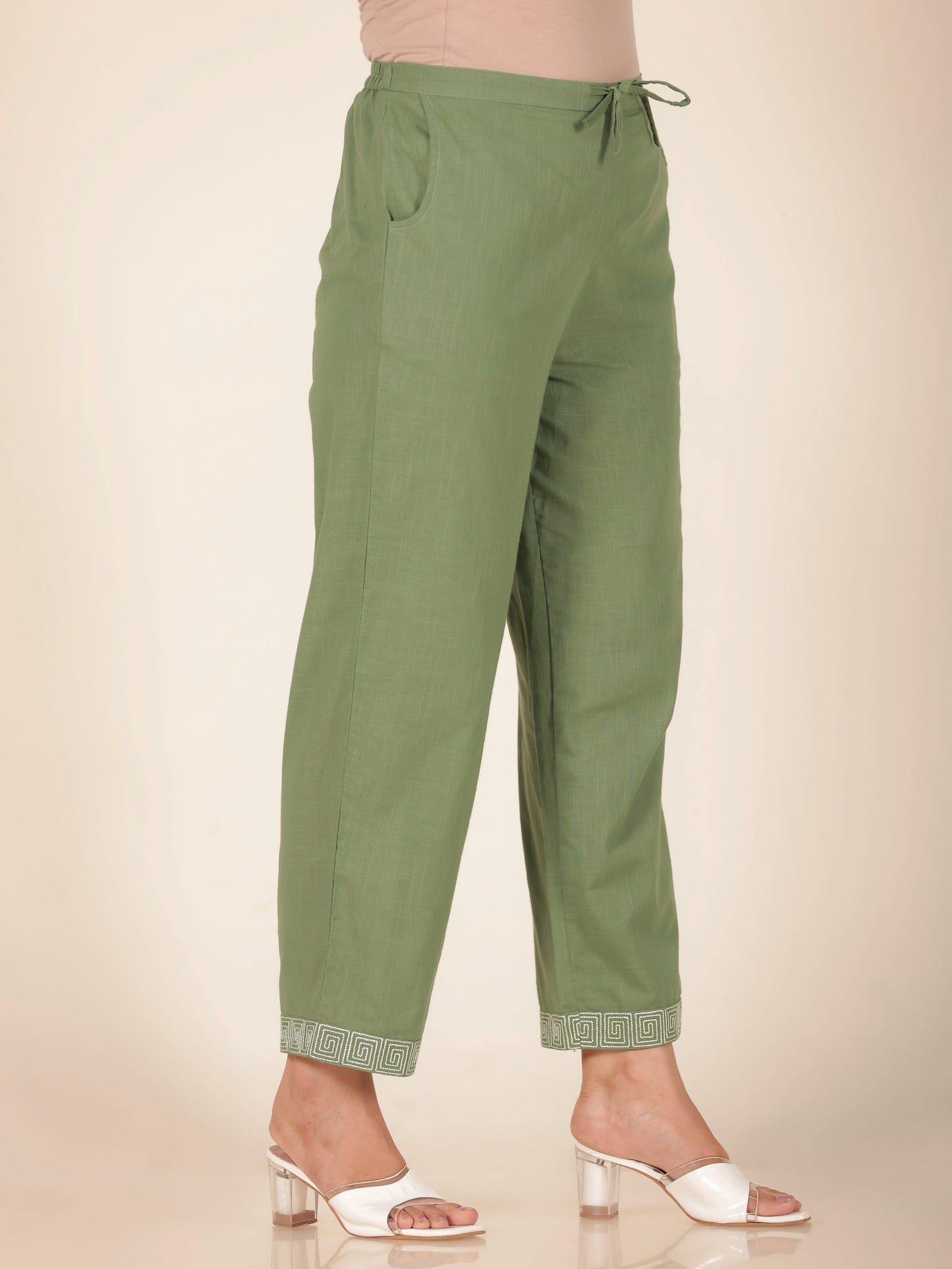 Linen Cotton Solid Pant