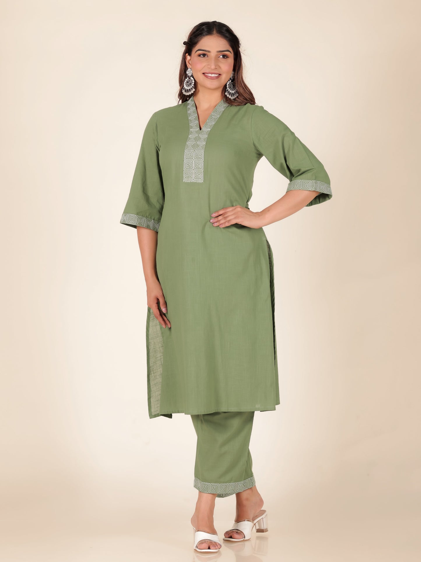 Linen Cotton Solid Kurta