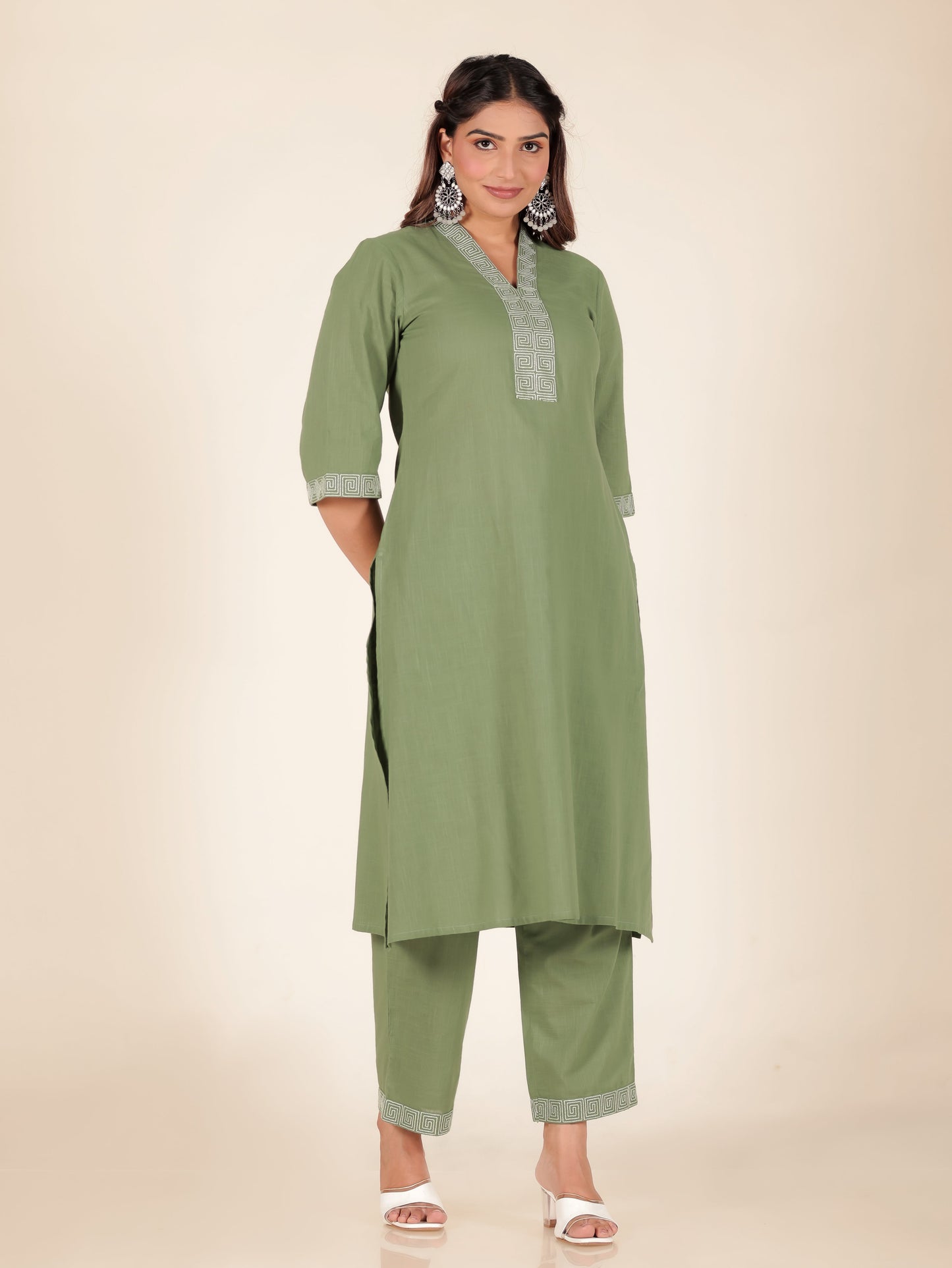 Linen Cotton Solid Kurta