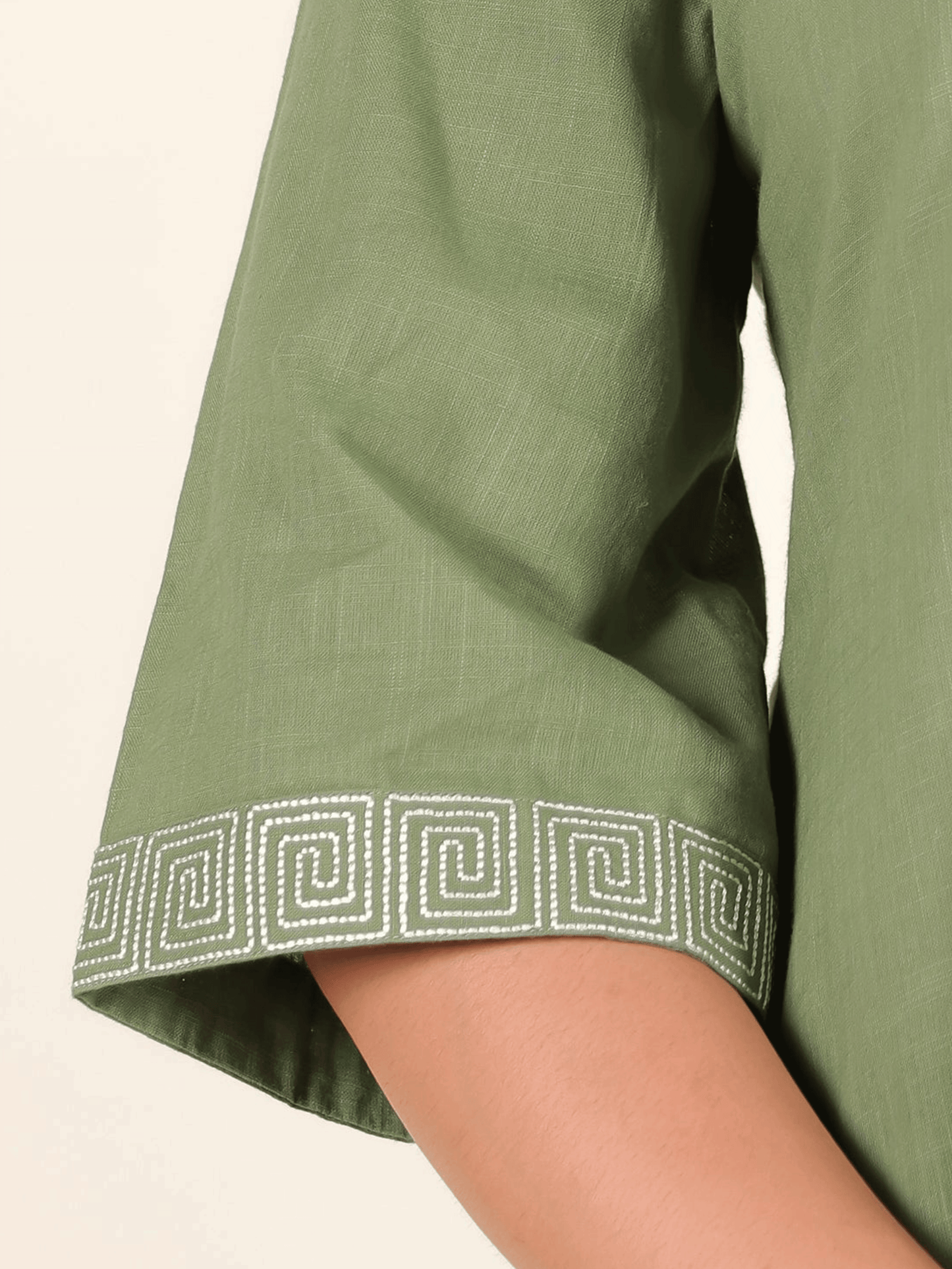 Linen Cotton Solid Kurta