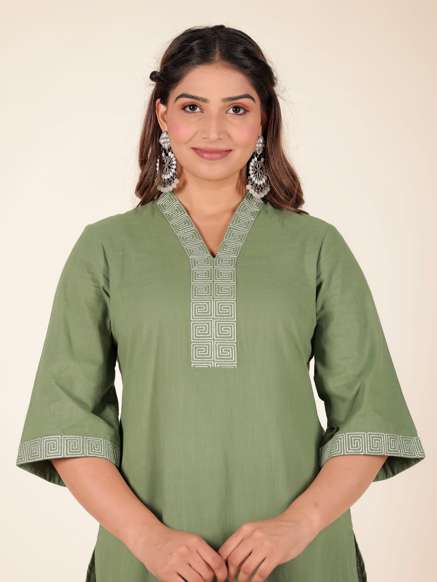 Linen Cotton Solid Kurta