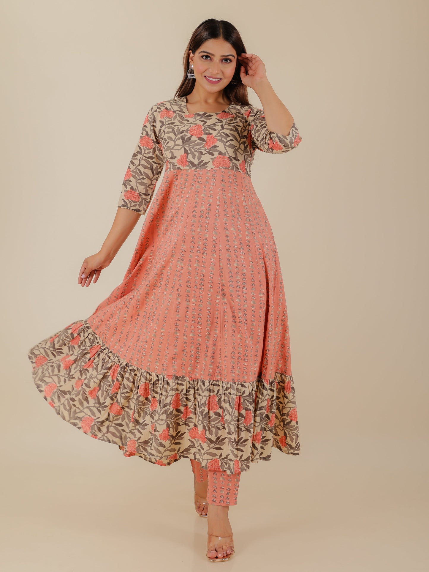 Soft Cotton Floral Kurta