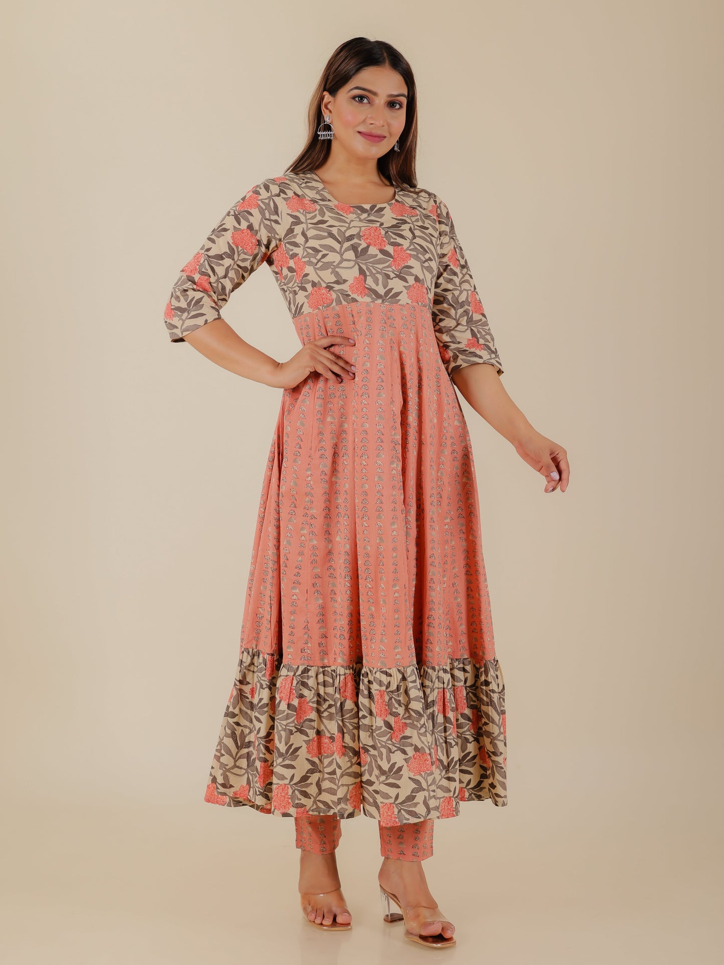 Soft Cotton Floral Kurta