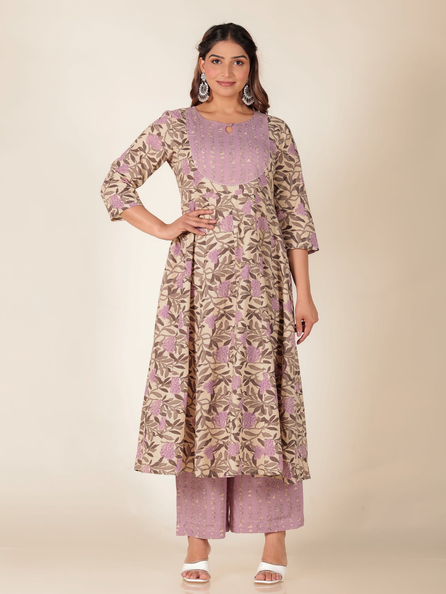 Soft Cotton Floral Kurta