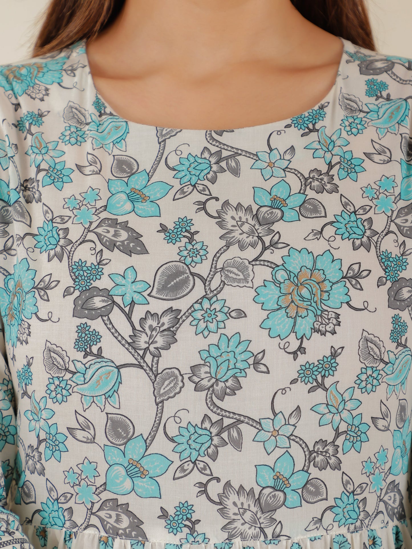 Soft Cotton Floral Kurta