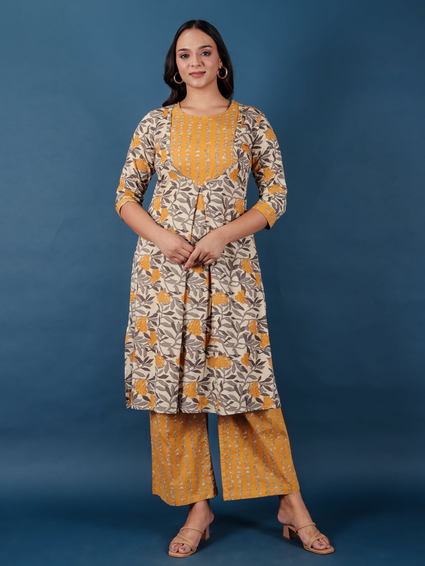 Soft Cotton Floral Kurta