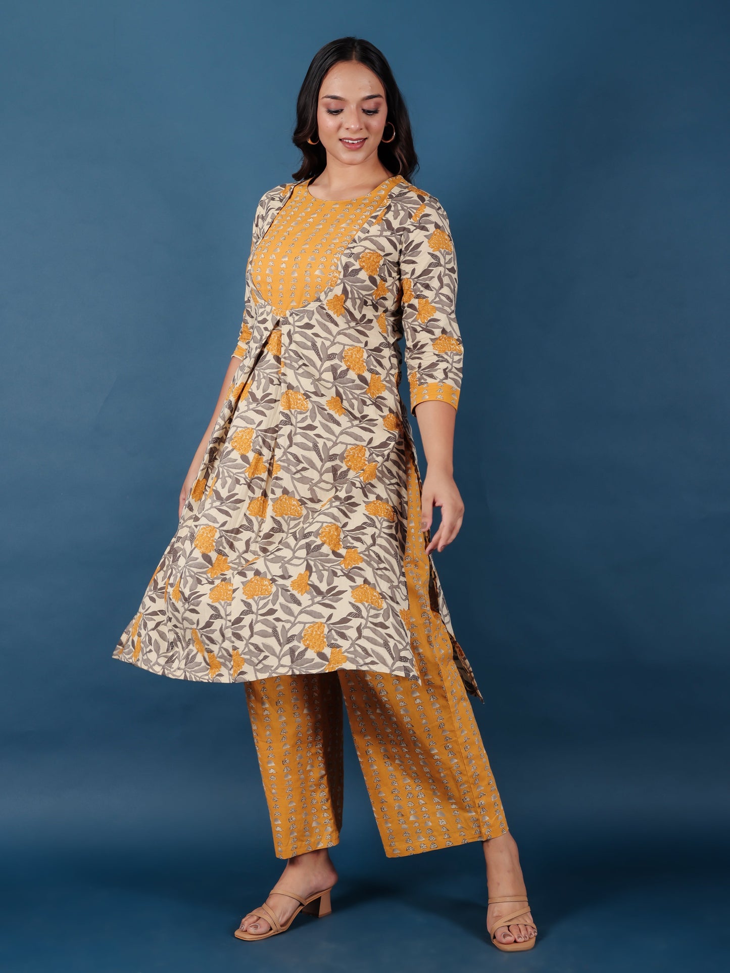 Soft Cotton Floral Kurta