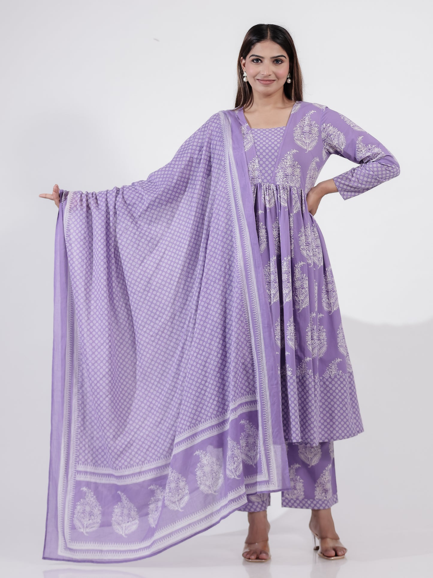 Voile Cotton Geometric Dupatta