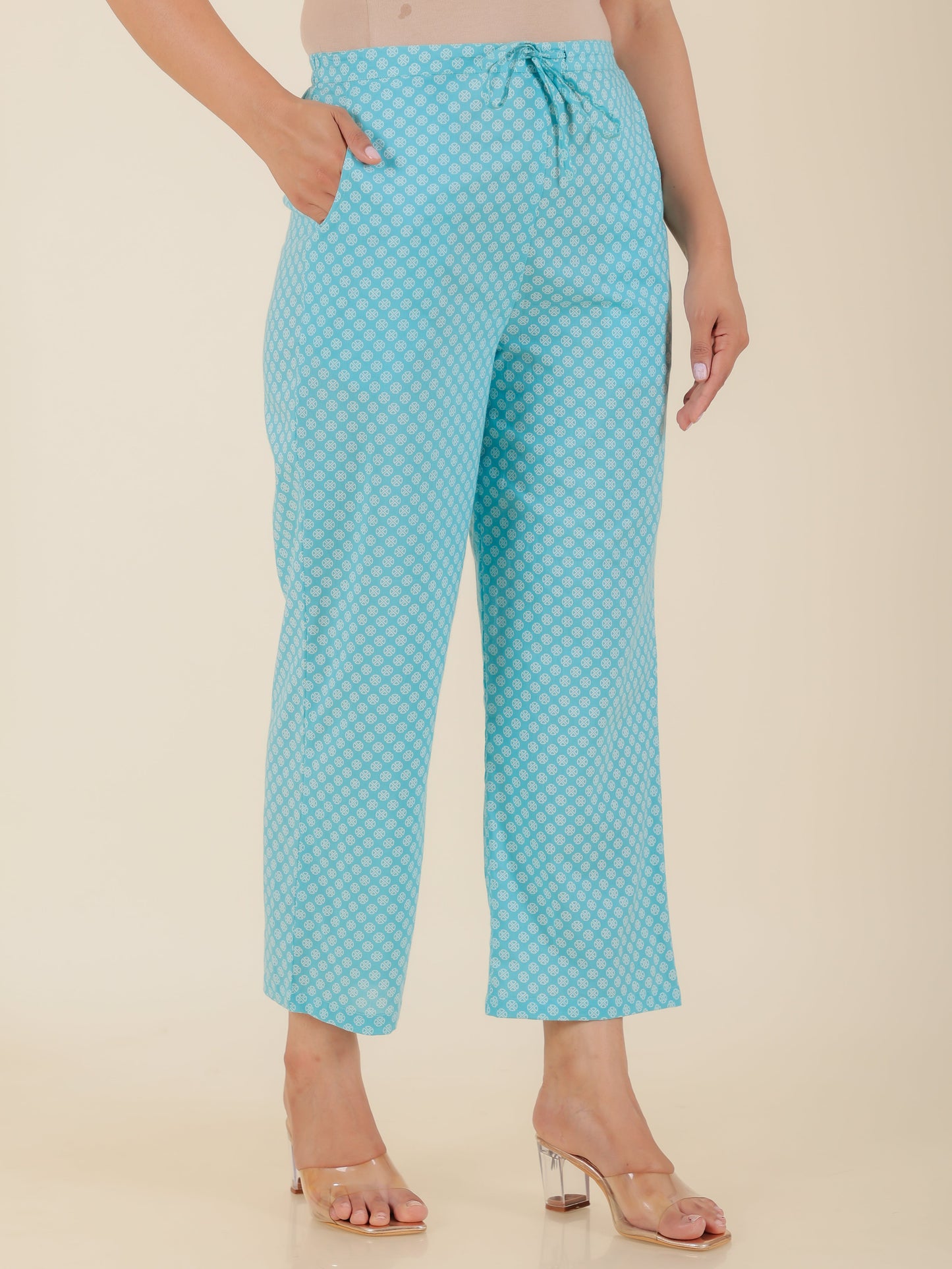 Soft Cotton Geometric Pant