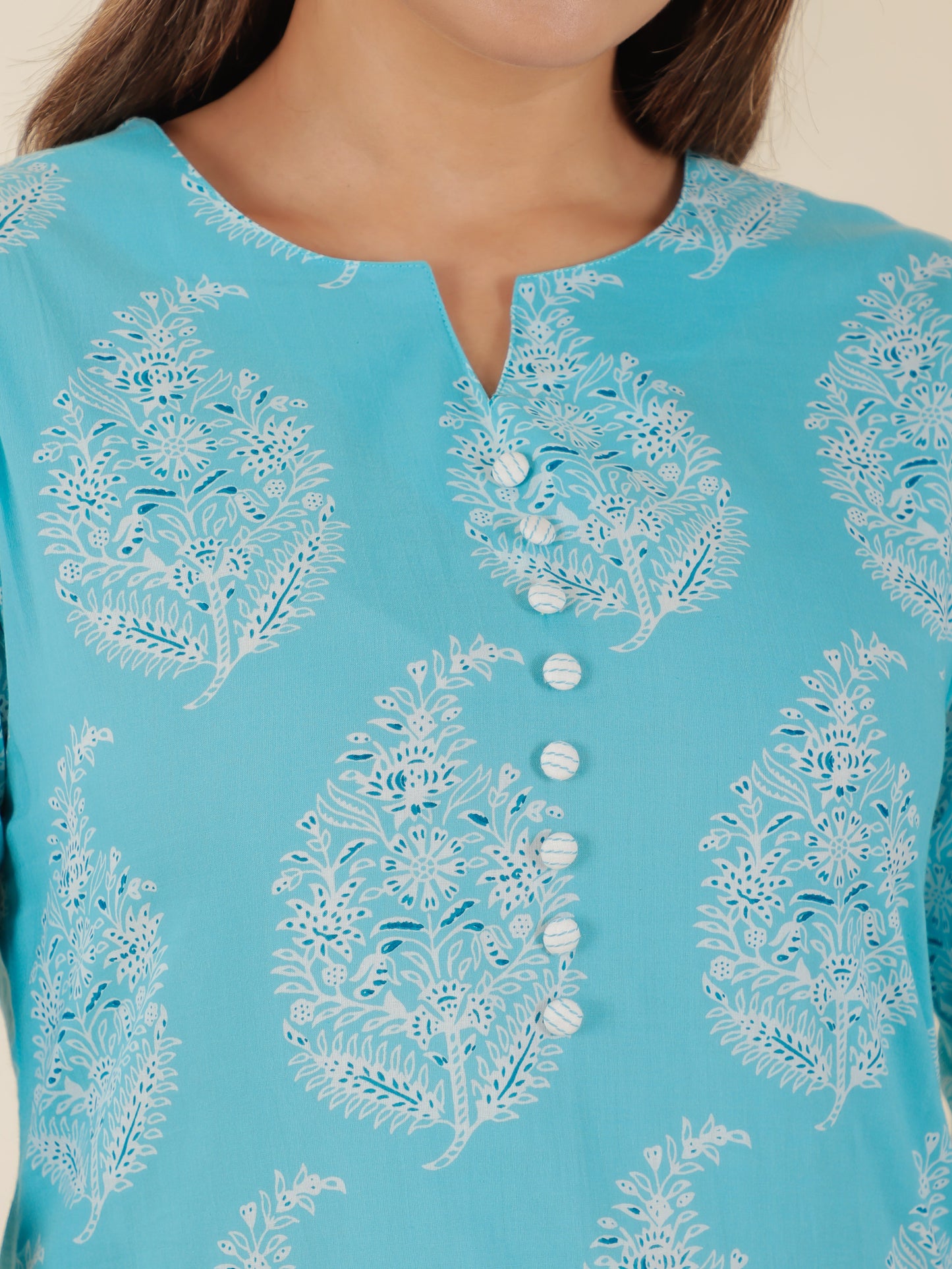 Soft Cotton Floral Kurta