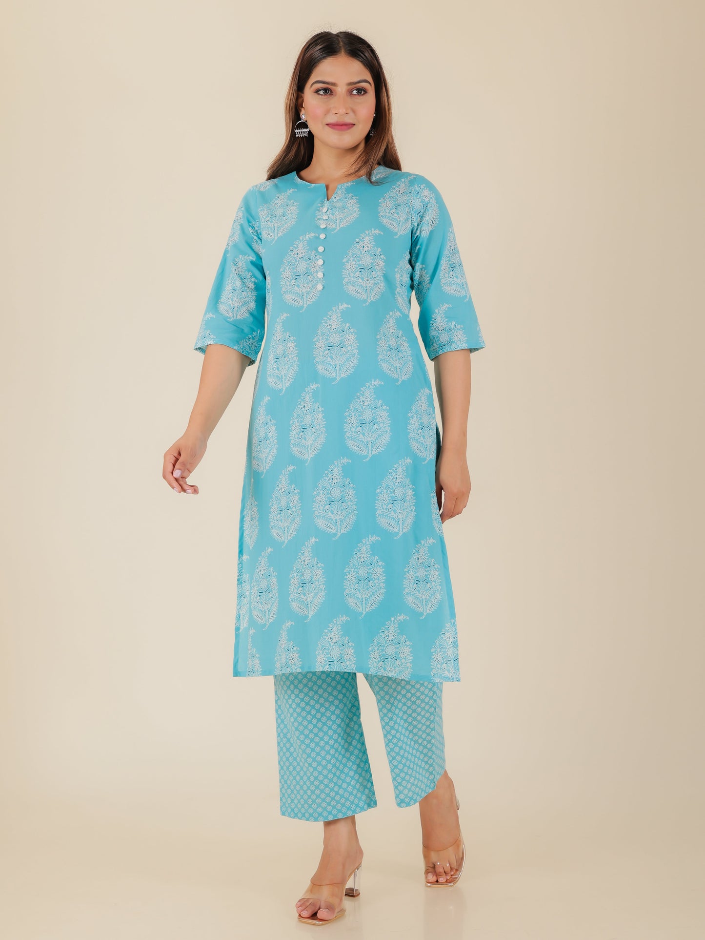 Soft Cotton Floral Kurta