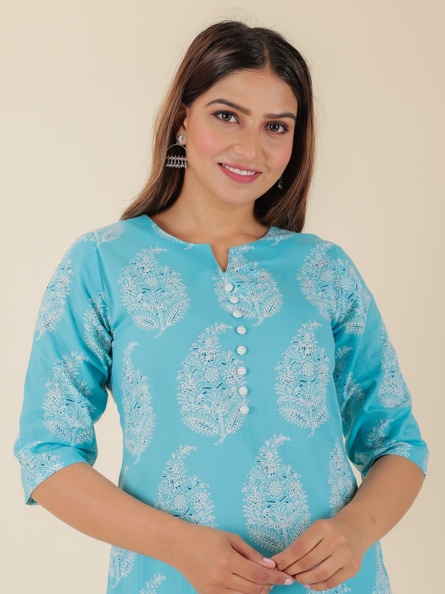 Soft Cotton Floral Kurta