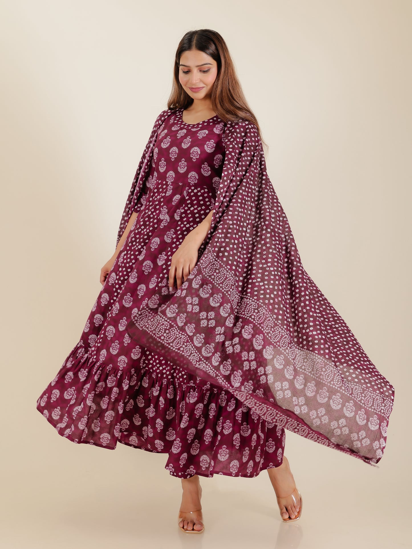 Voile Cotton Bandhani Dupatta