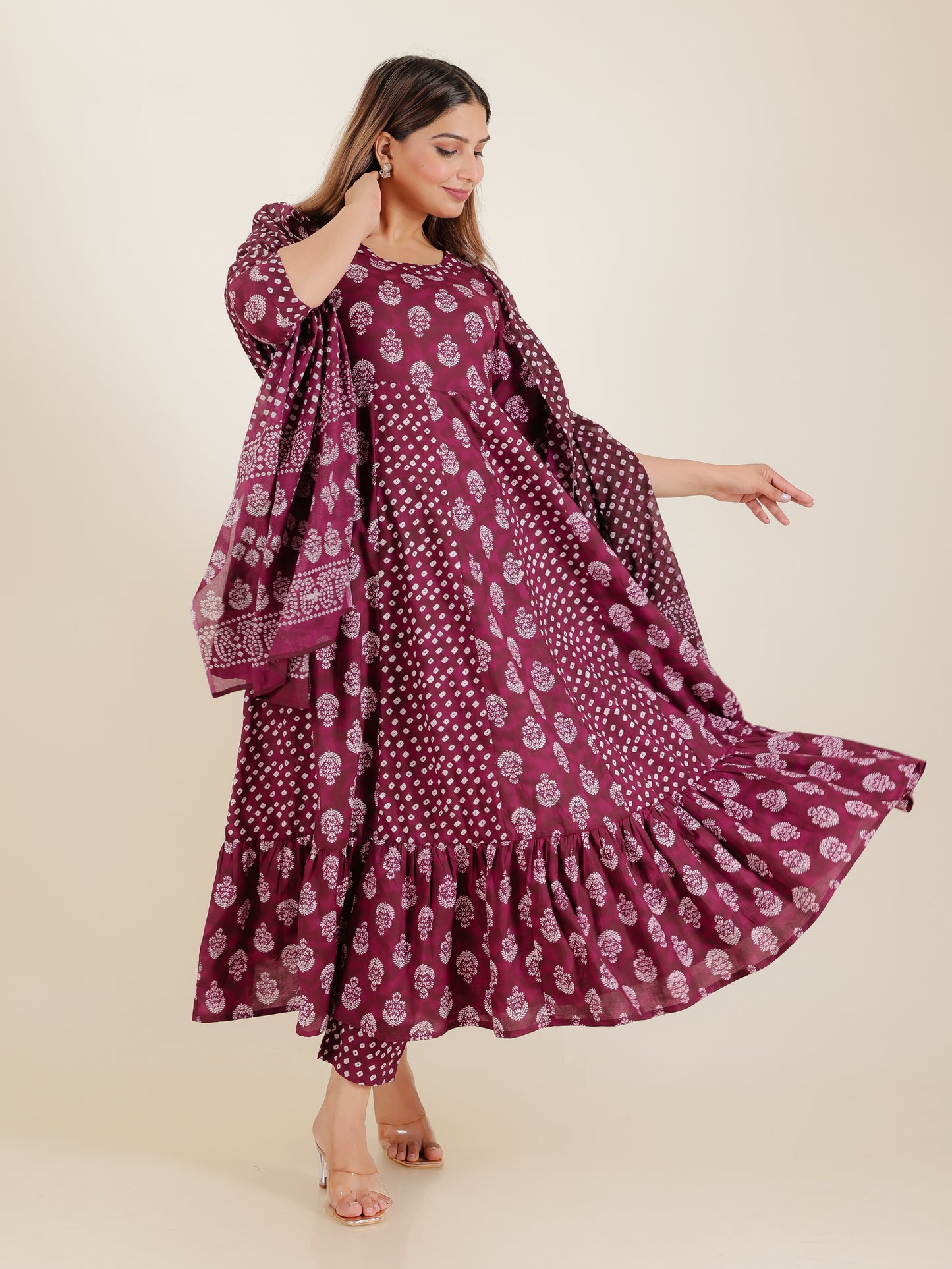 Voile Cotton Bandhani Dupatta