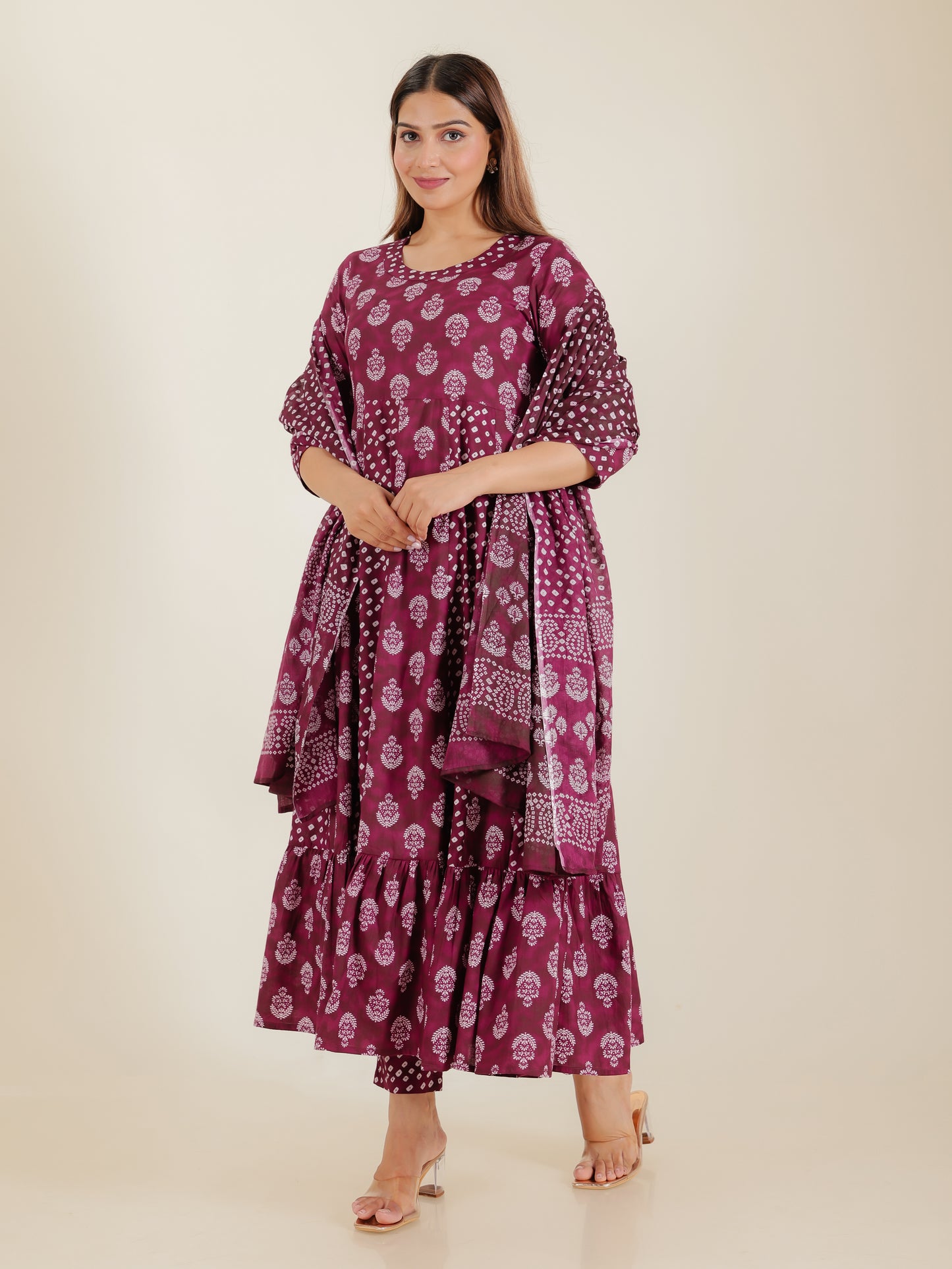 Soft Cotton Floral Kurta