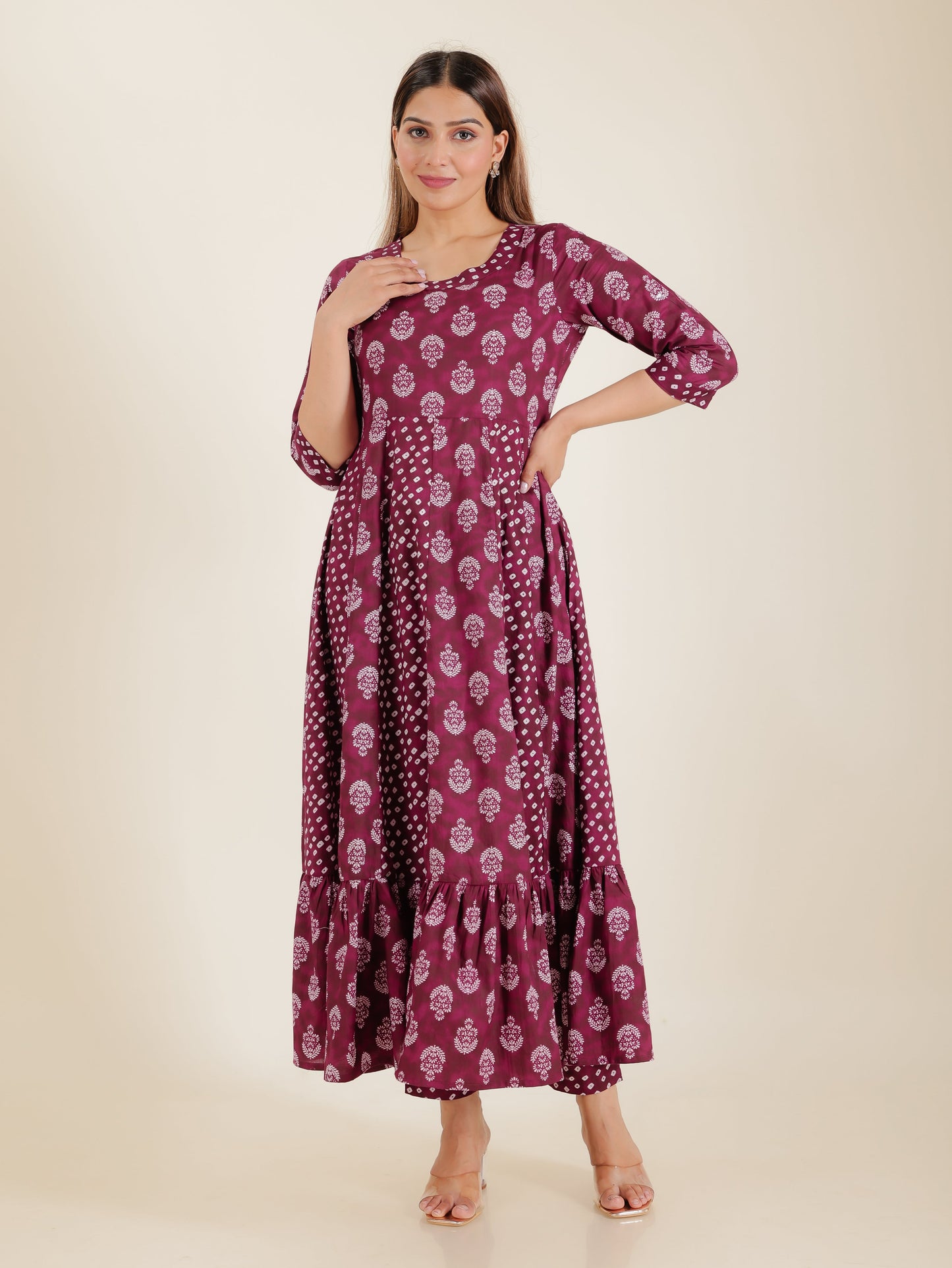 Soft Cotton Floral Kurta