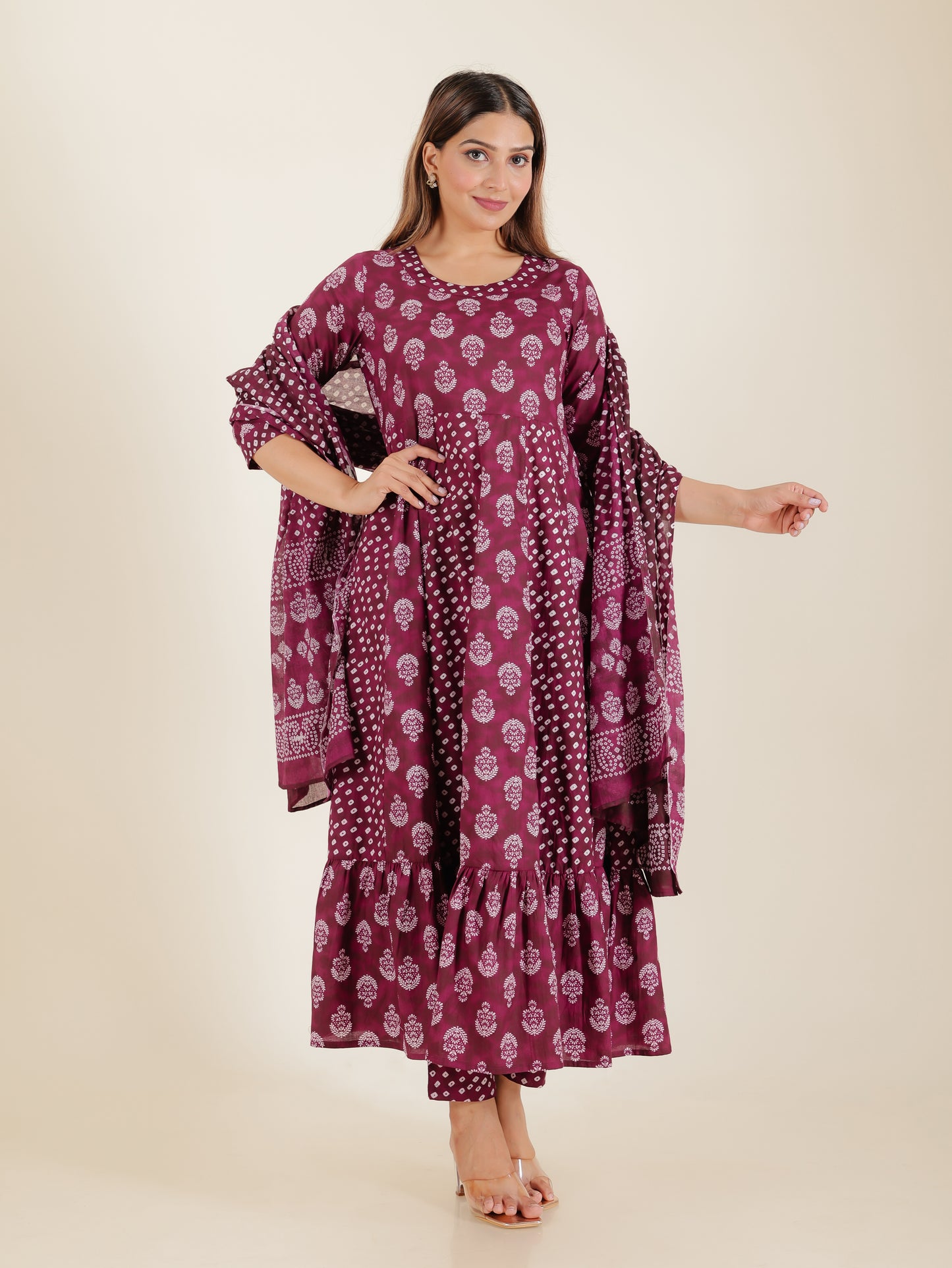 Soft Cotton Floral Kurta